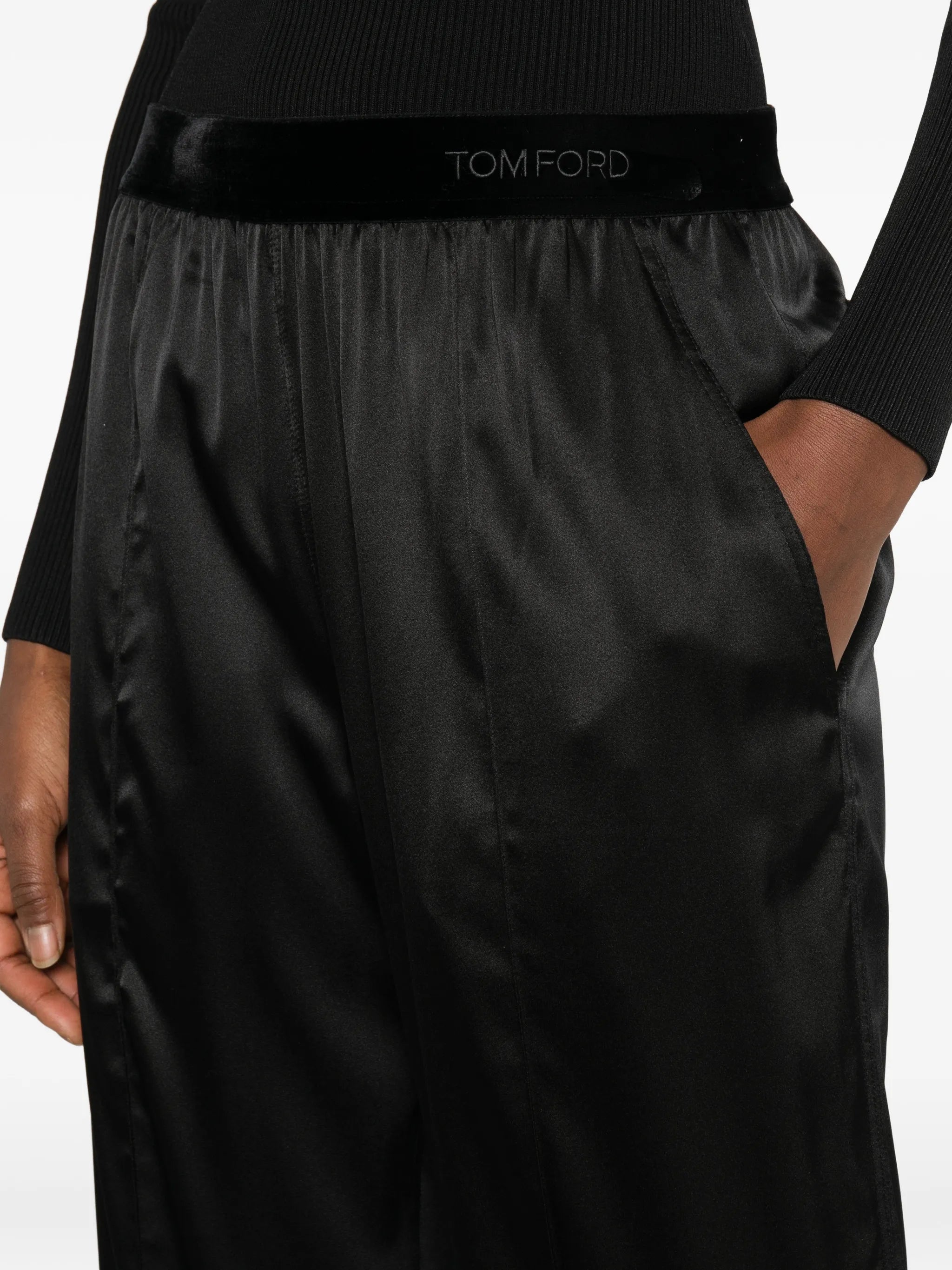 satin trousers