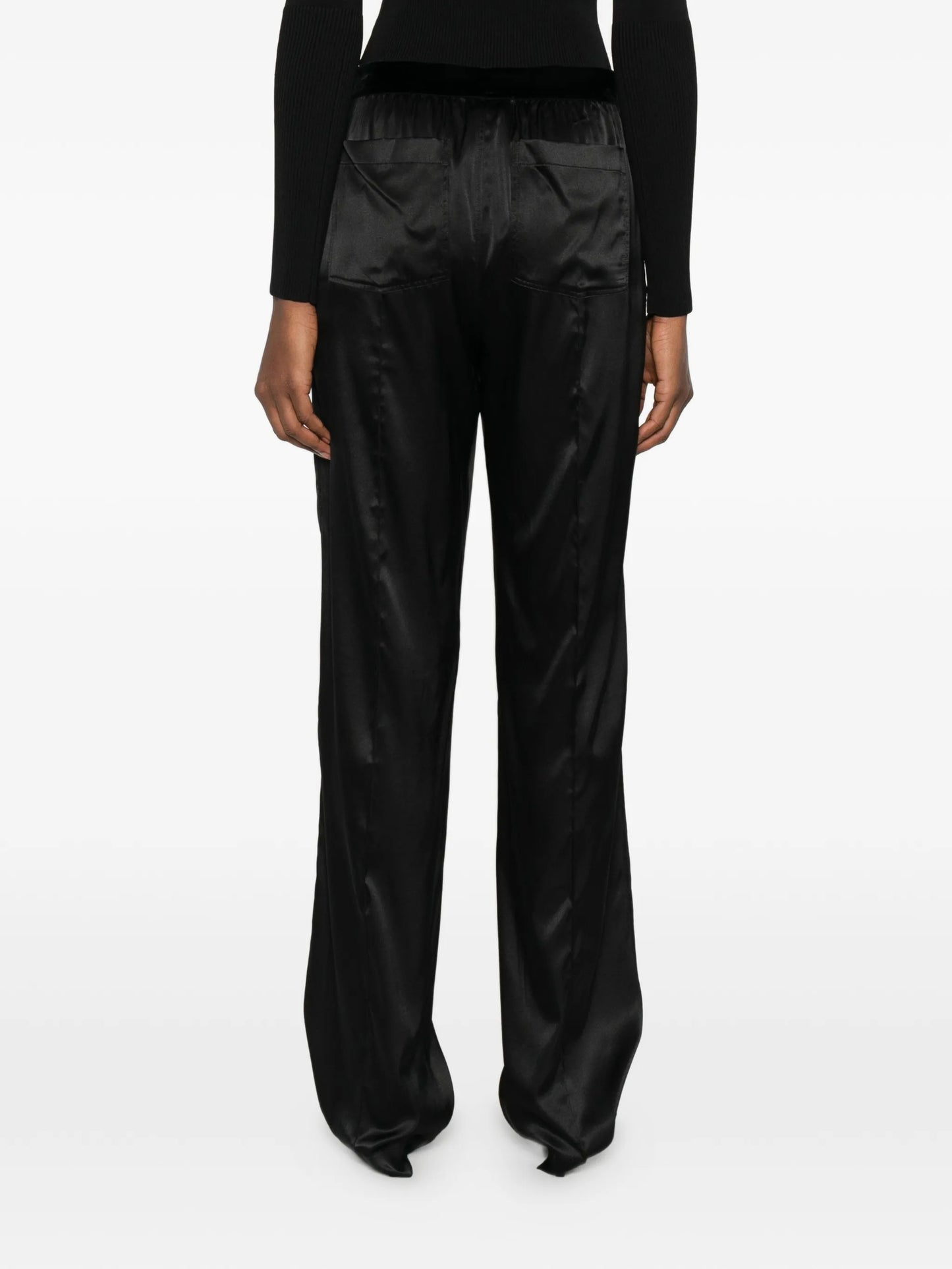 logo silk pajama trousers
