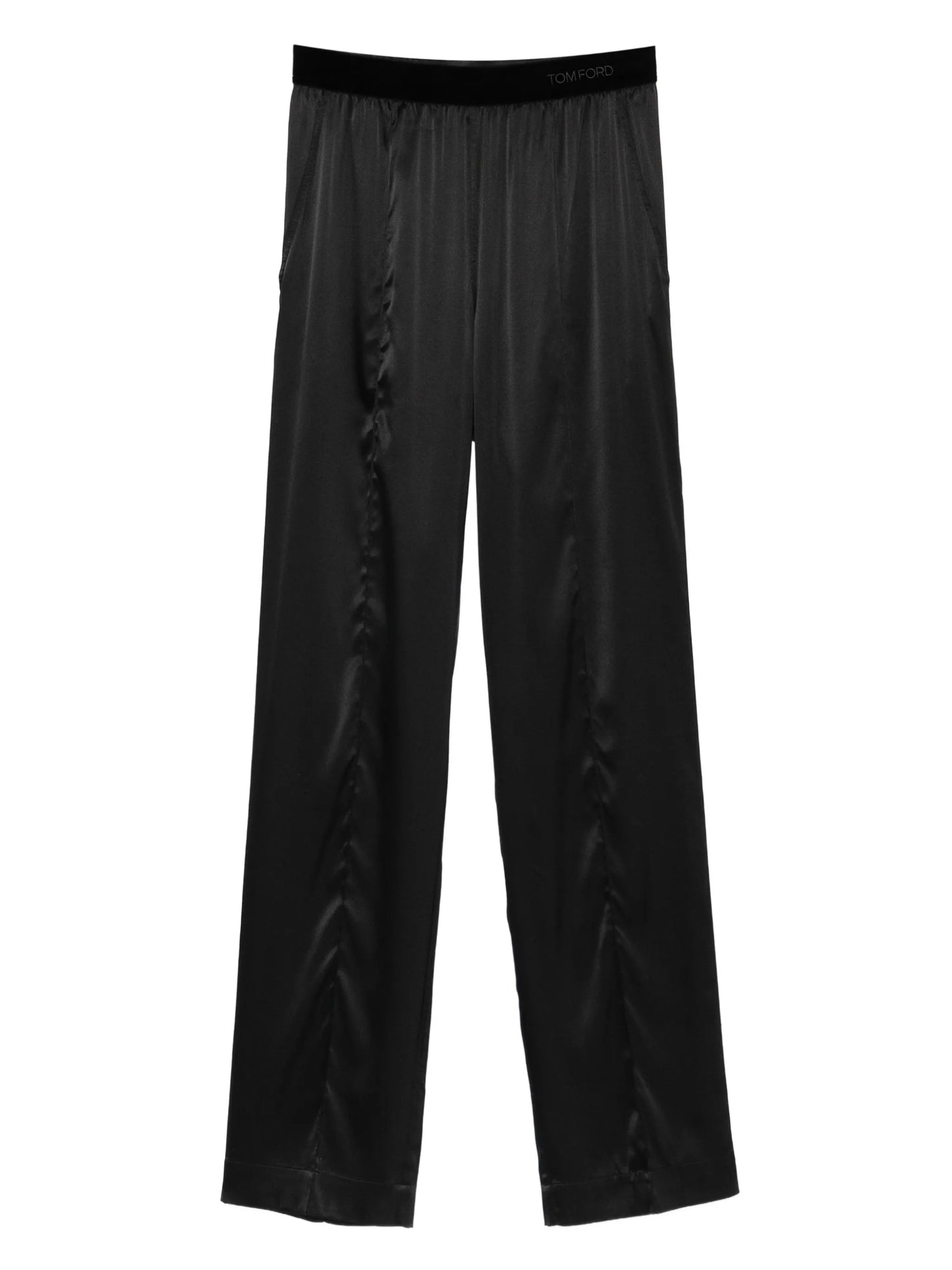 logo silk pajama trousers