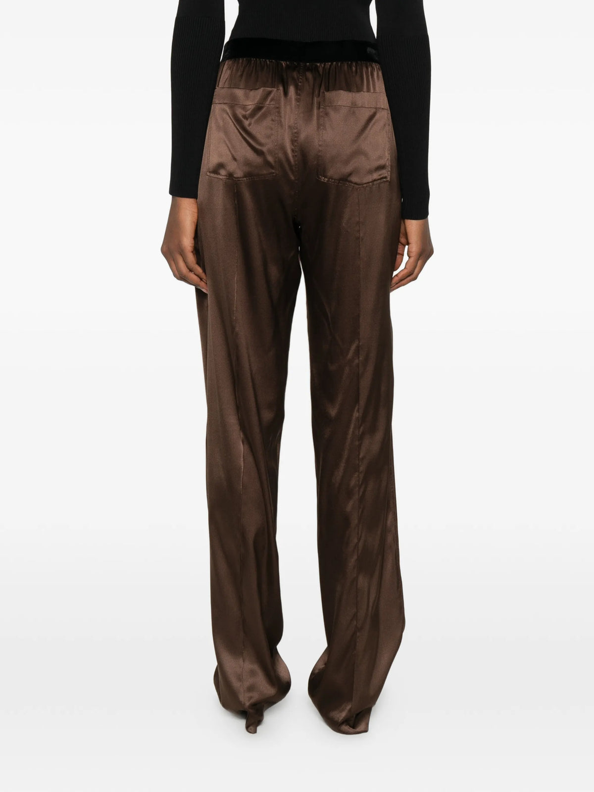 stretch silk satin pj pants