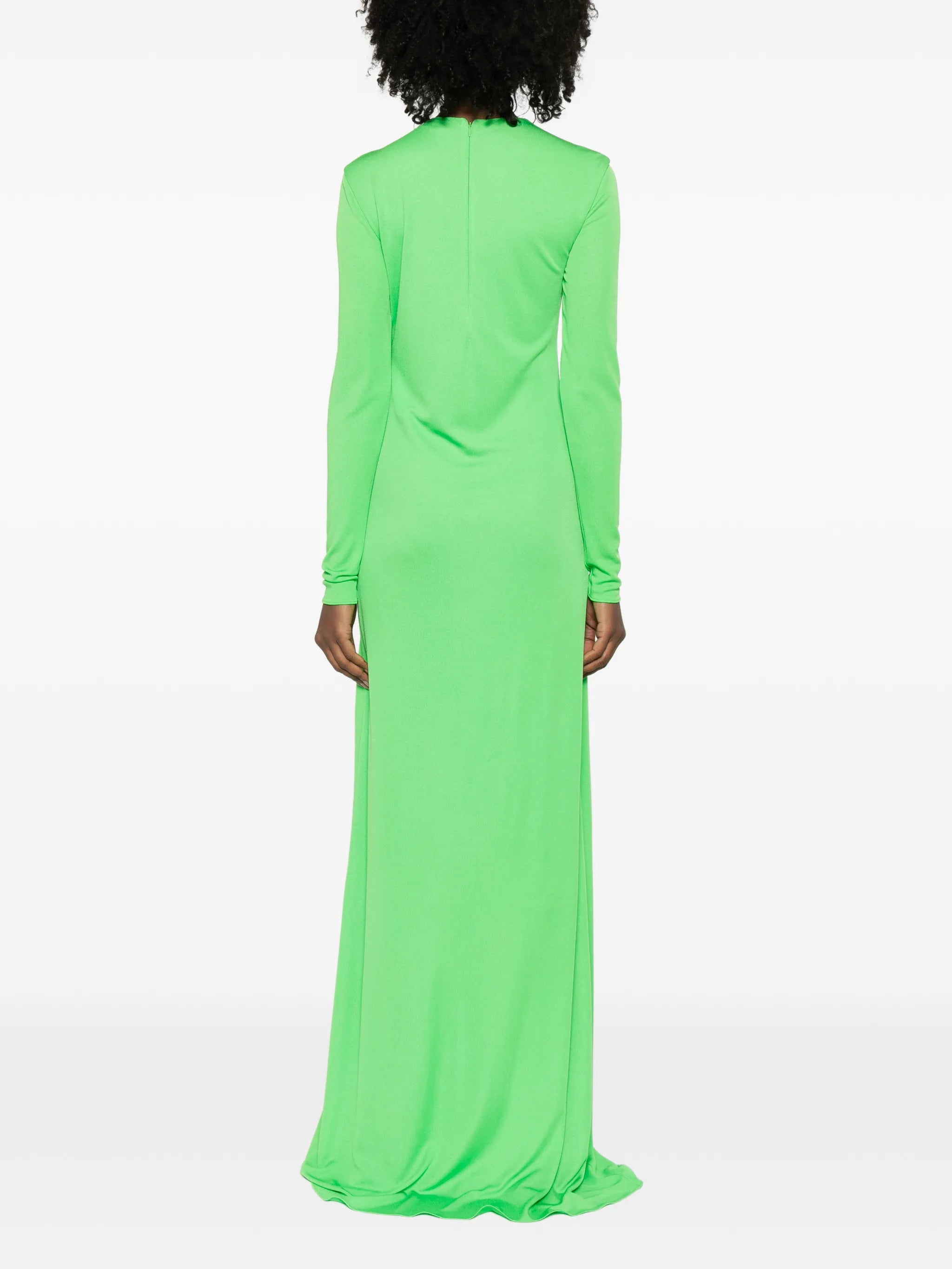 cut-out long-sleeve maxi dress