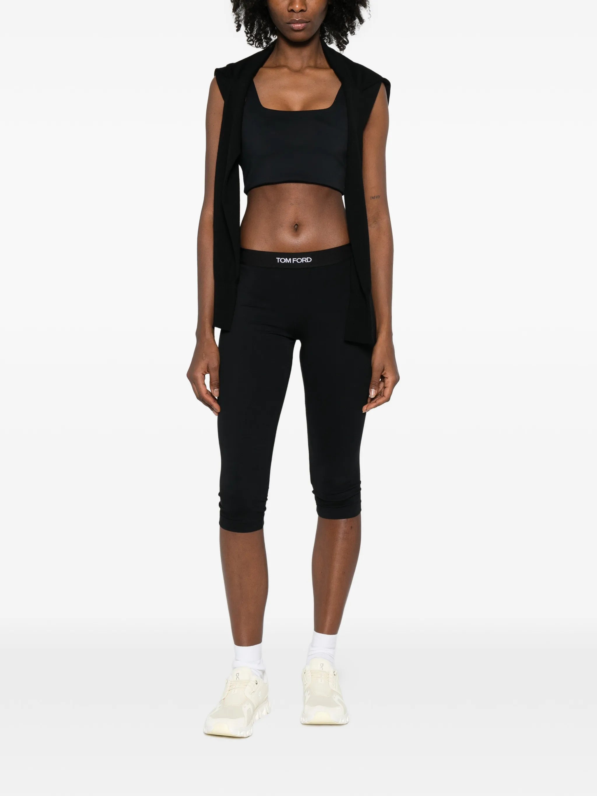 logo-waistband trousers