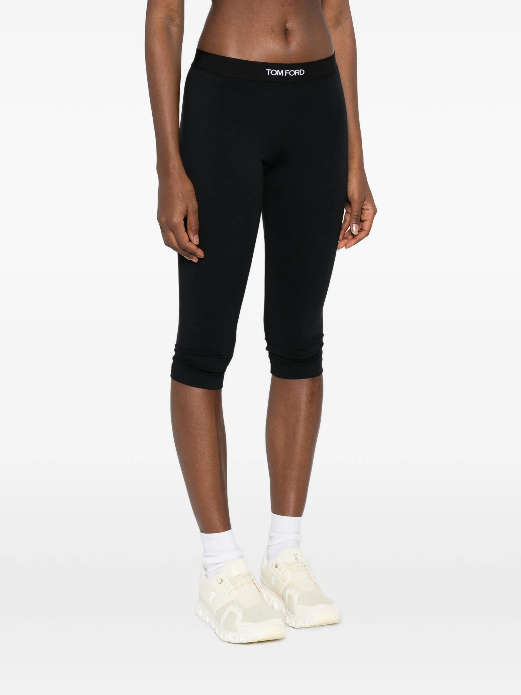logo-waistband trousers