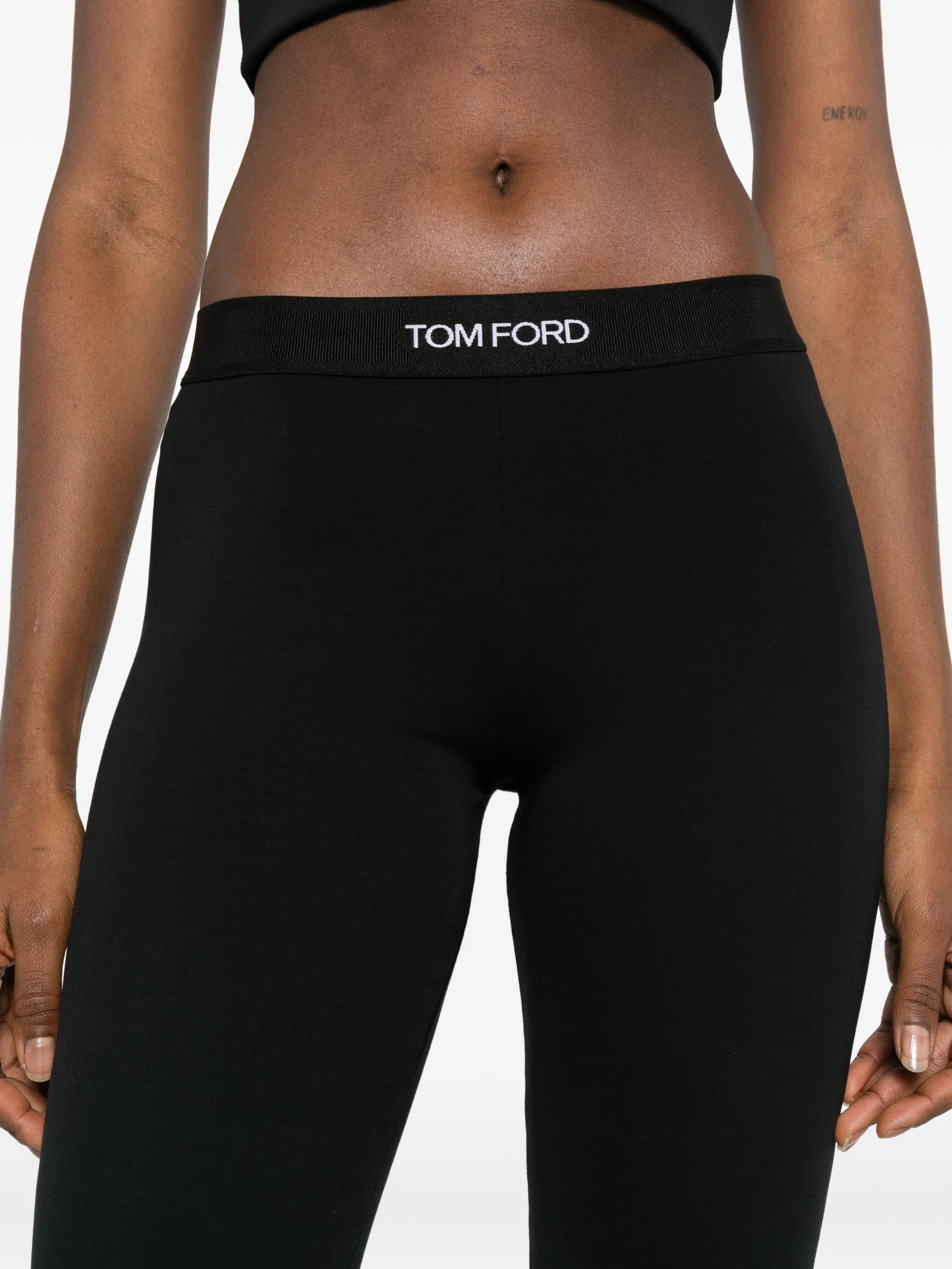 logo-waistband trousers