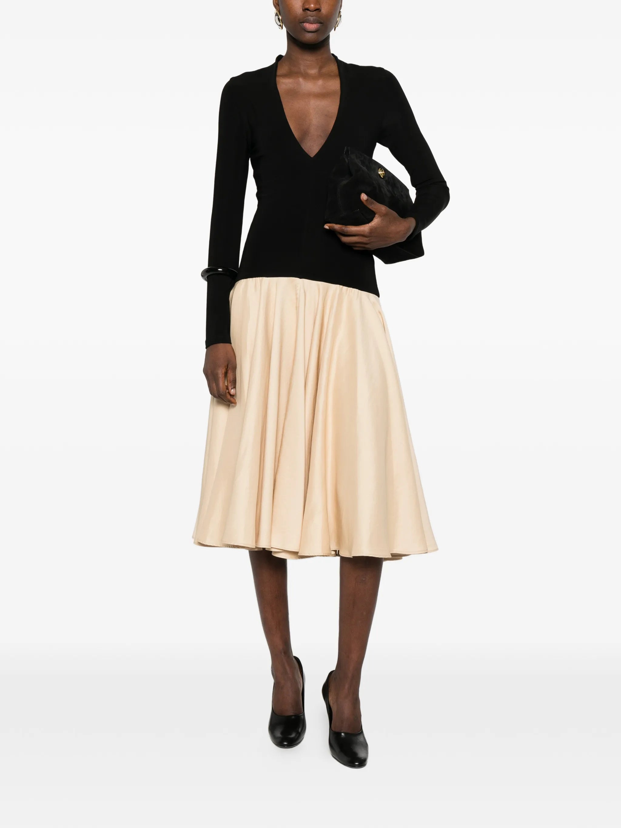 Aloe V-neck midi dress