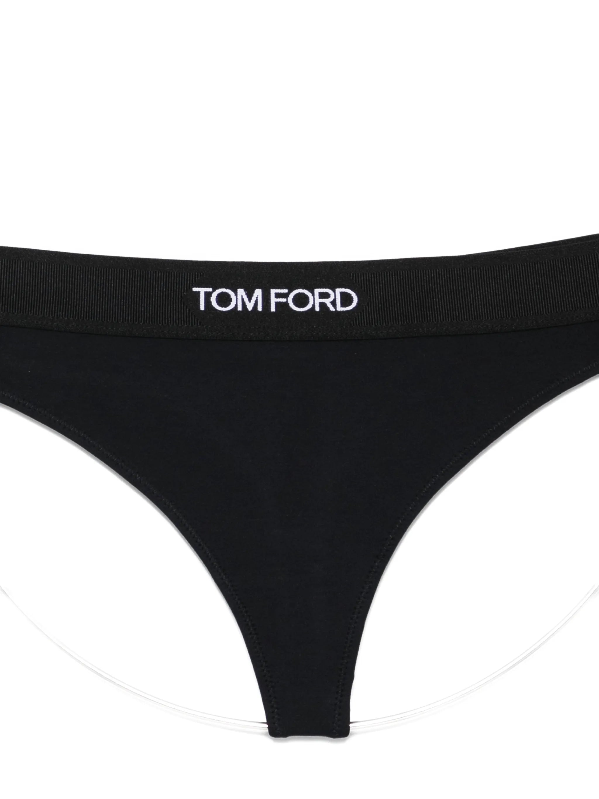 logo-waistband thong