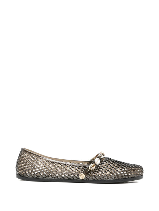 Iro shell-embellished ballet flats