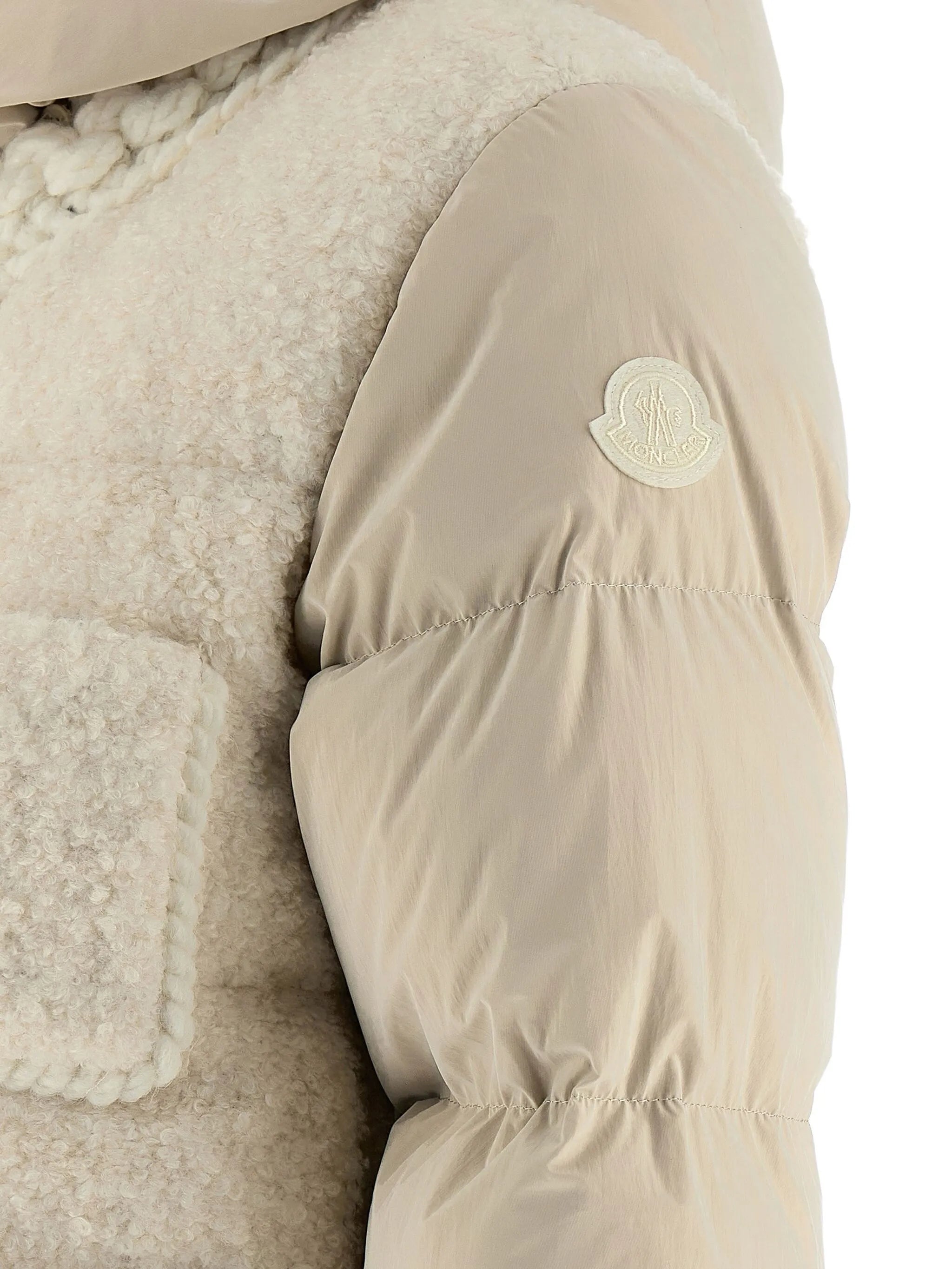 padded quilted down jacket