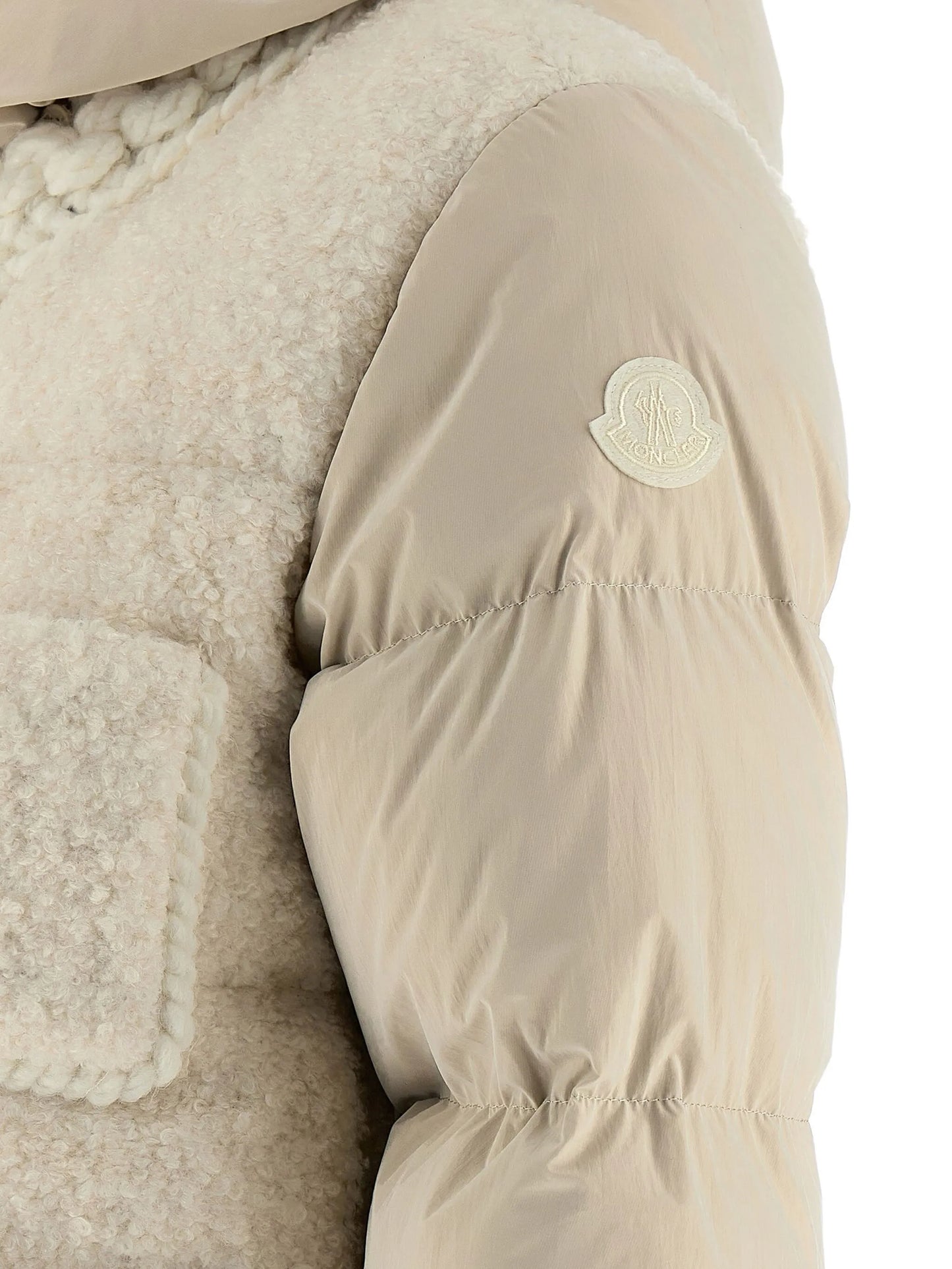 padded quilted down jacket