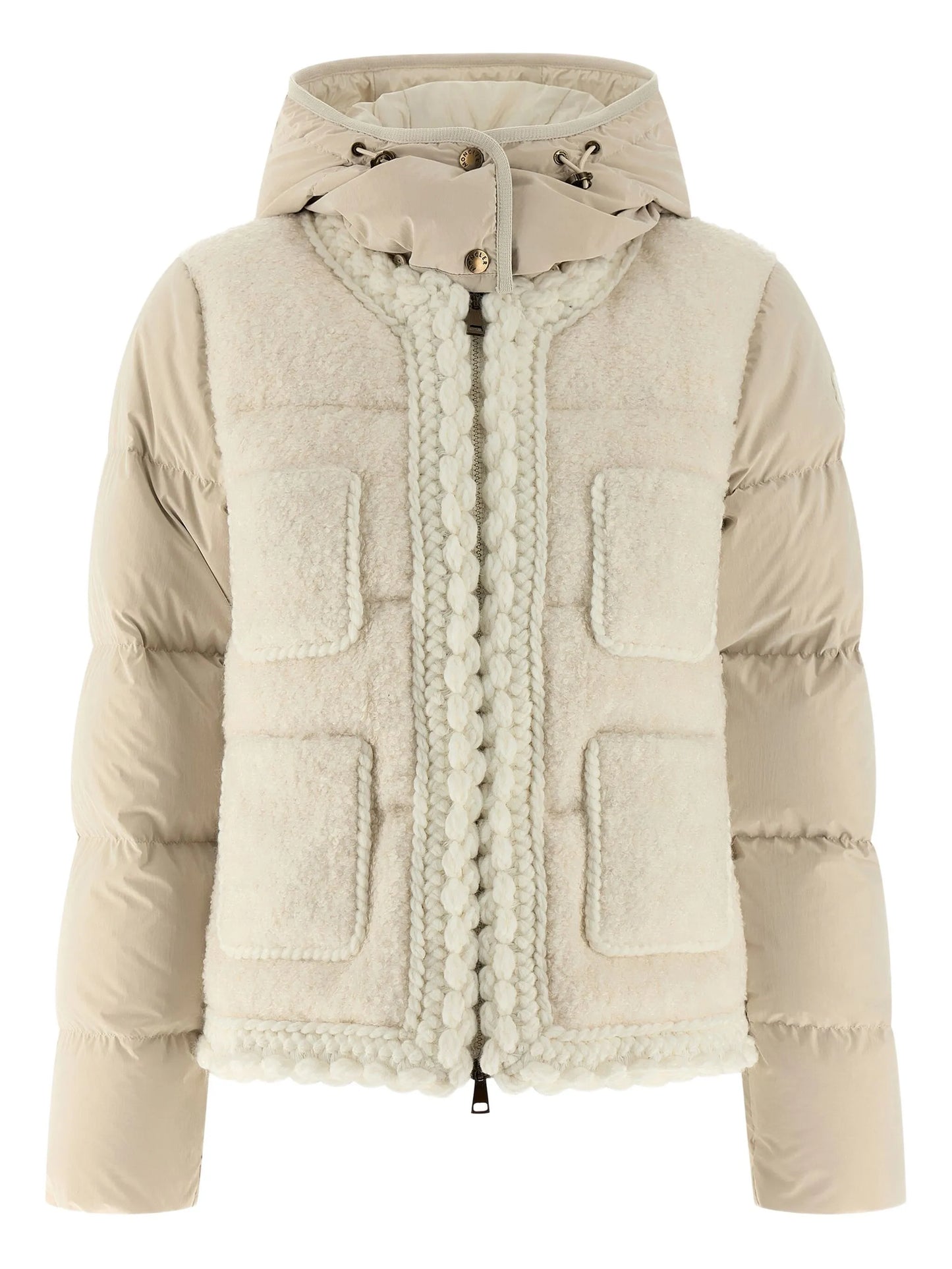 padded quilted down jacket
