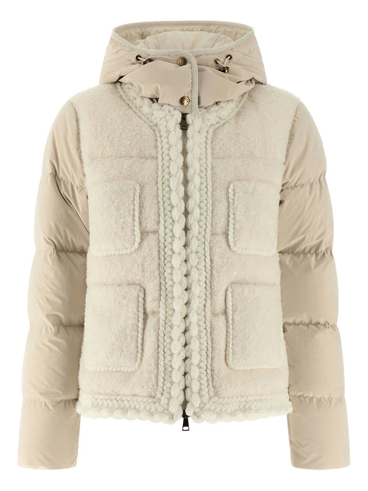 padded quilted down jacket
