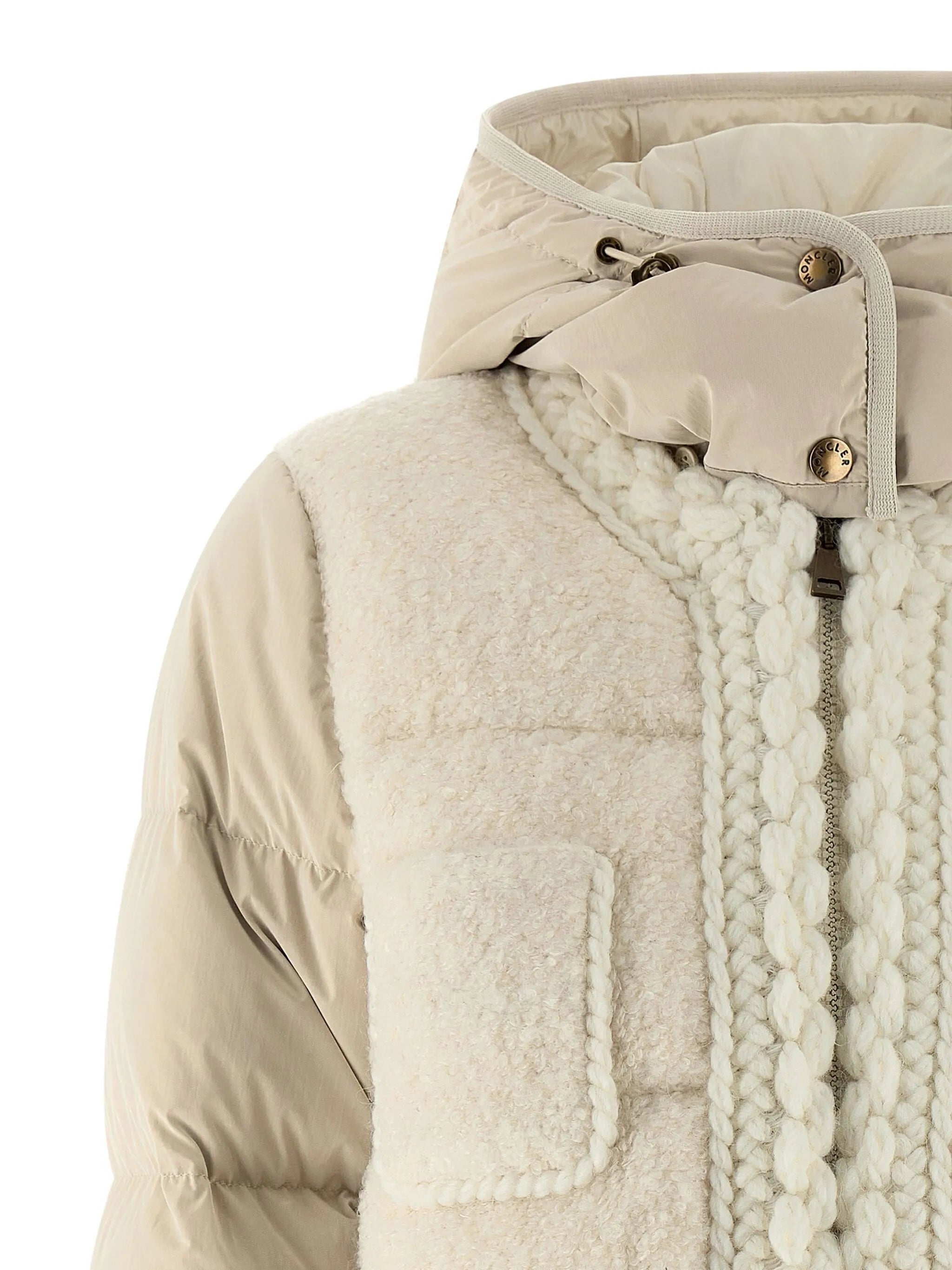 padded quilted down jacket