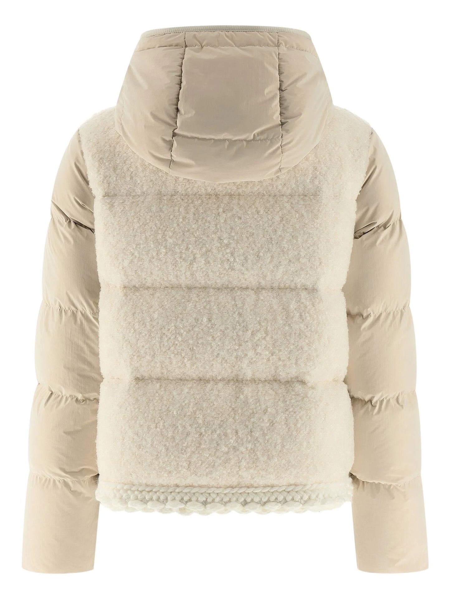 padded quilted down jacket
