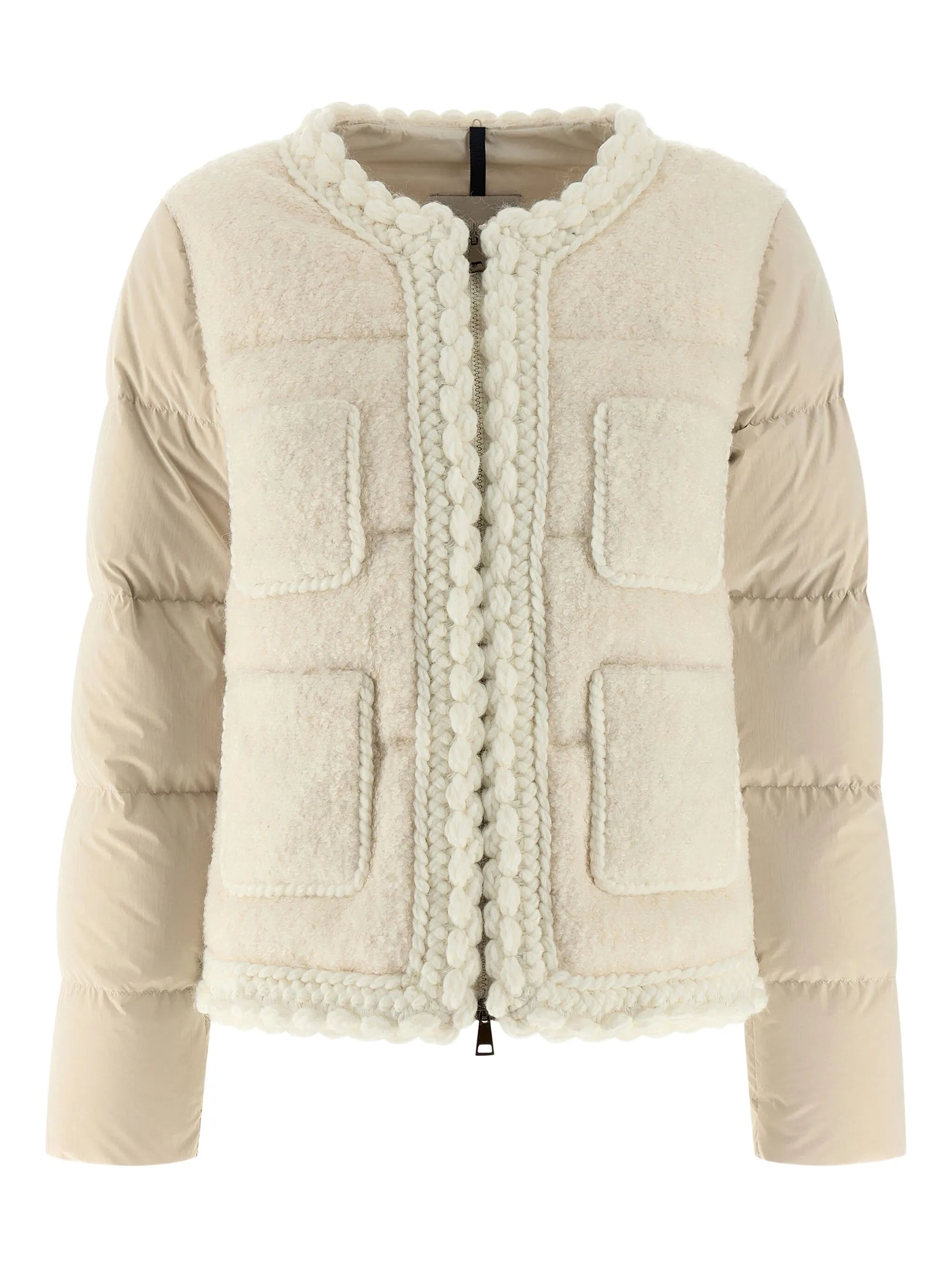 padded quilted down jacket