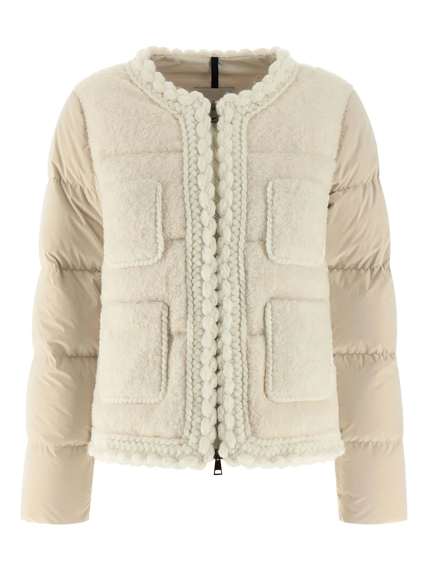 padded quilted down jacket