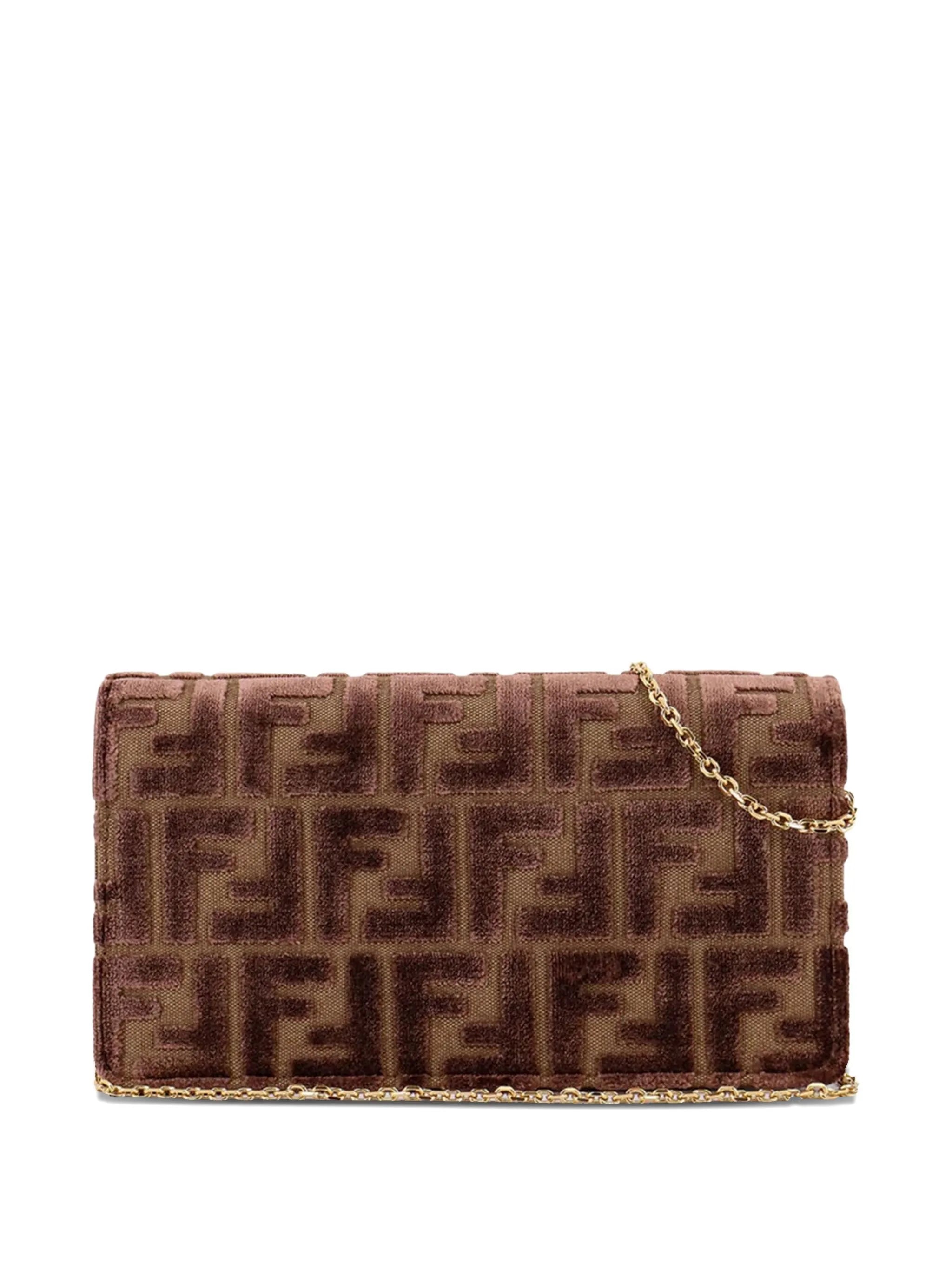 FF-motif chain shoulder bag