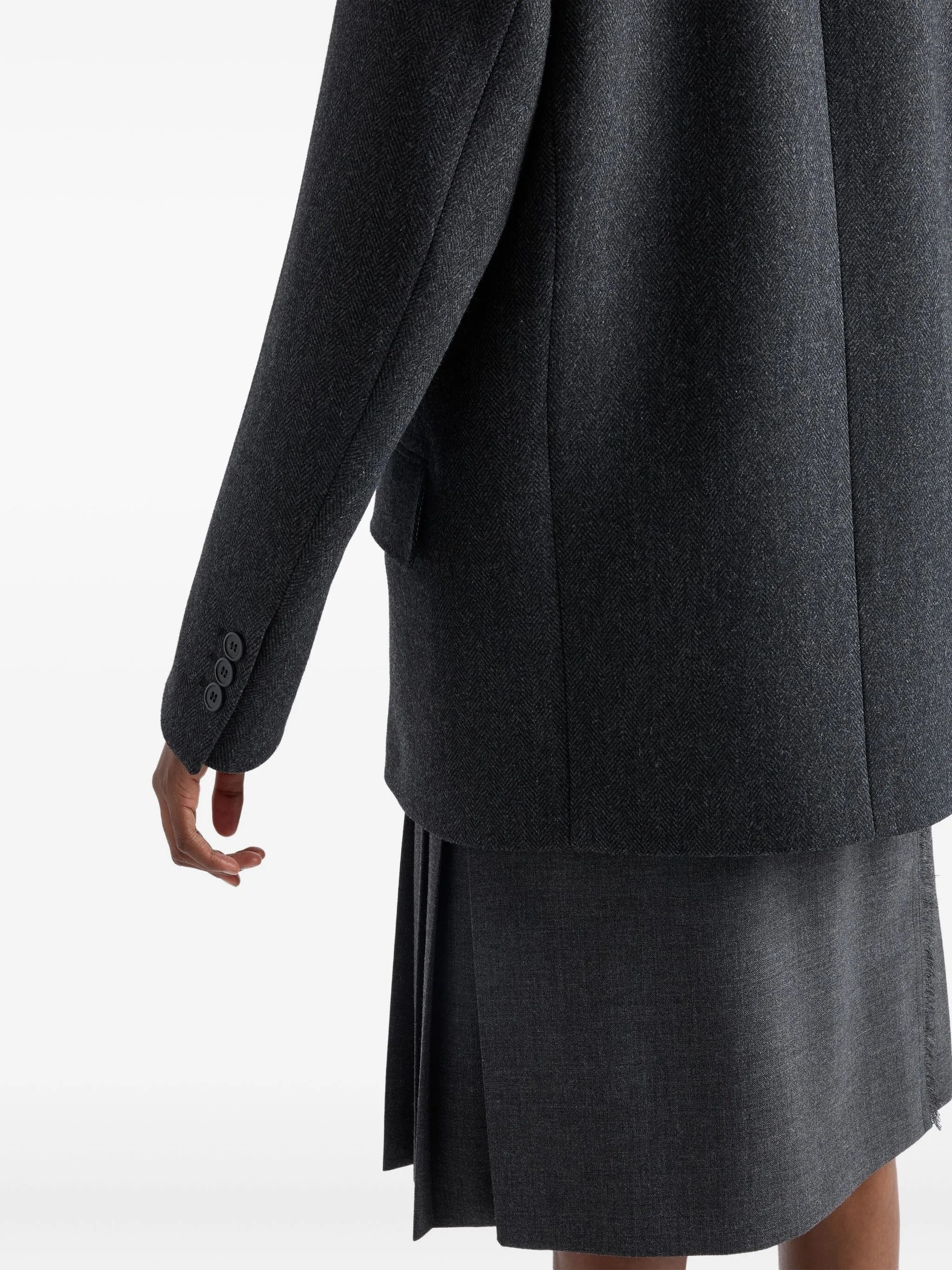 button chevron-pattern jacket