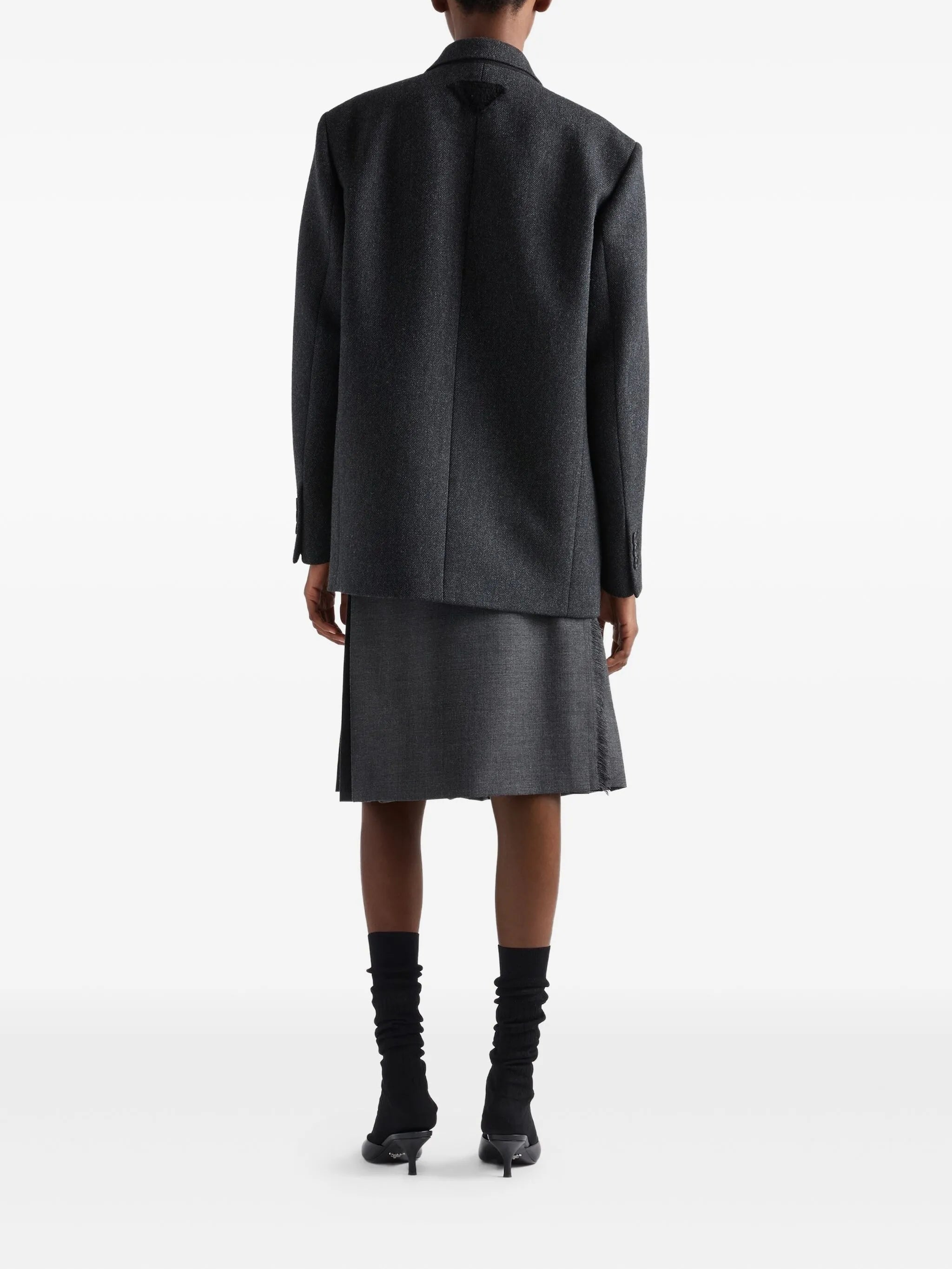 button chevron-pattern jacket