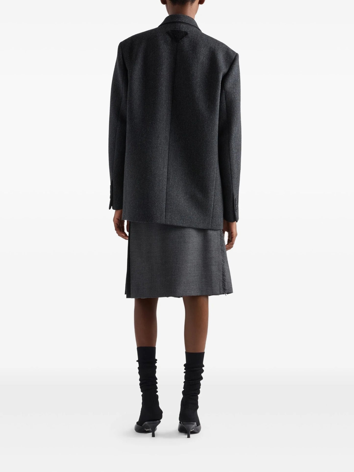 button chevron-pattern jacket