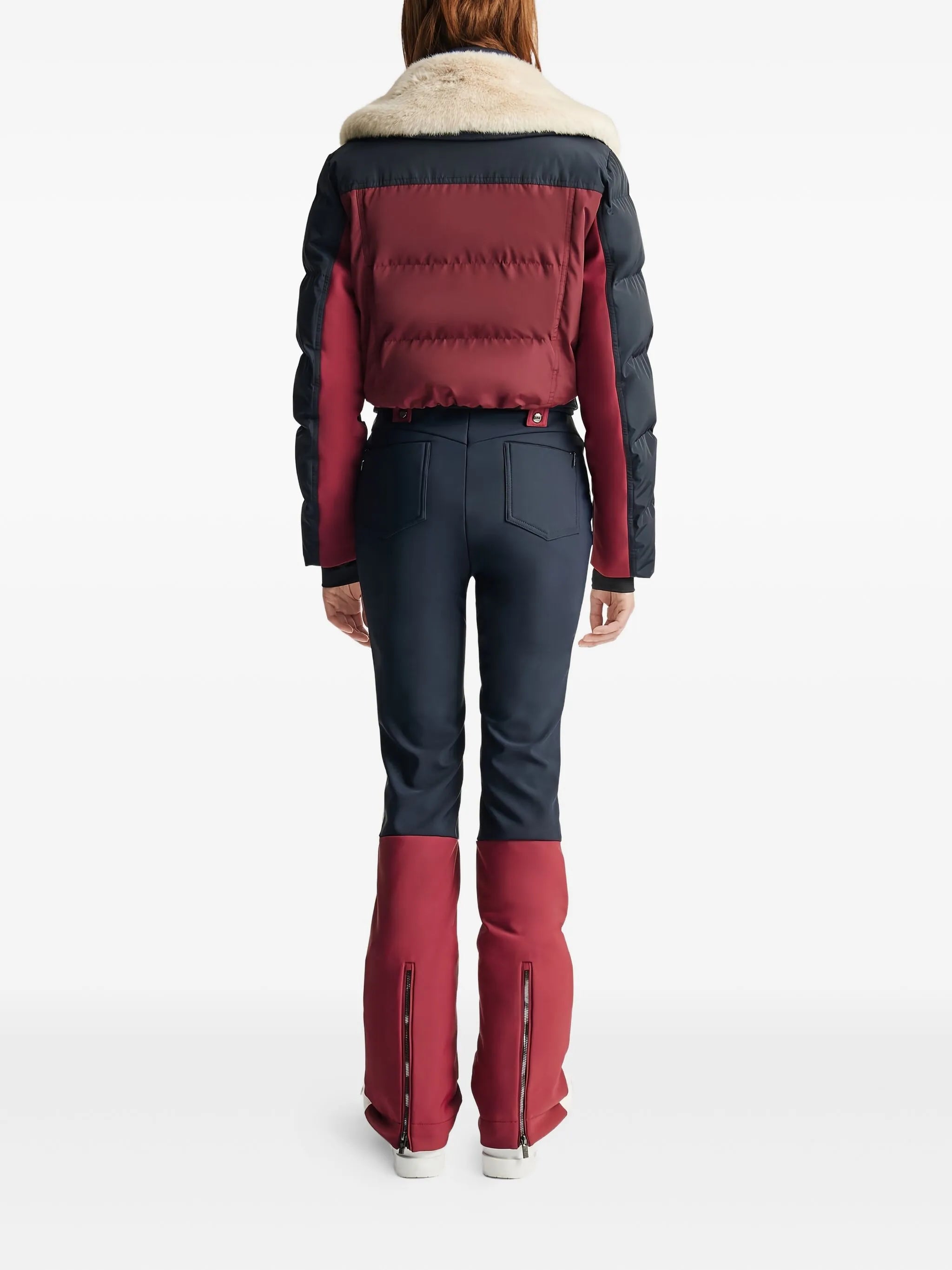 Karei faux-fur collar ski suit