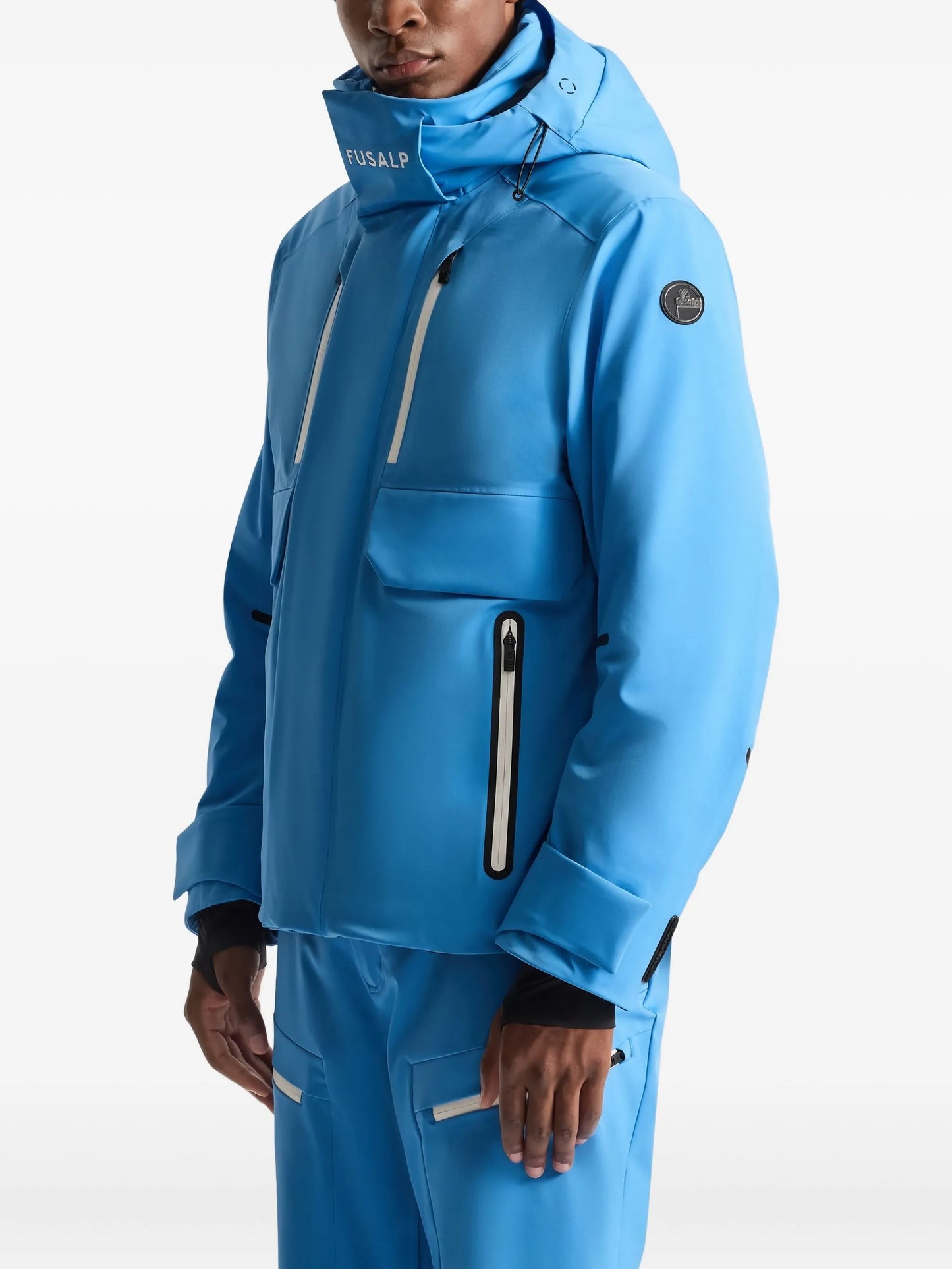 John hooded multiple-pockets ski jacket