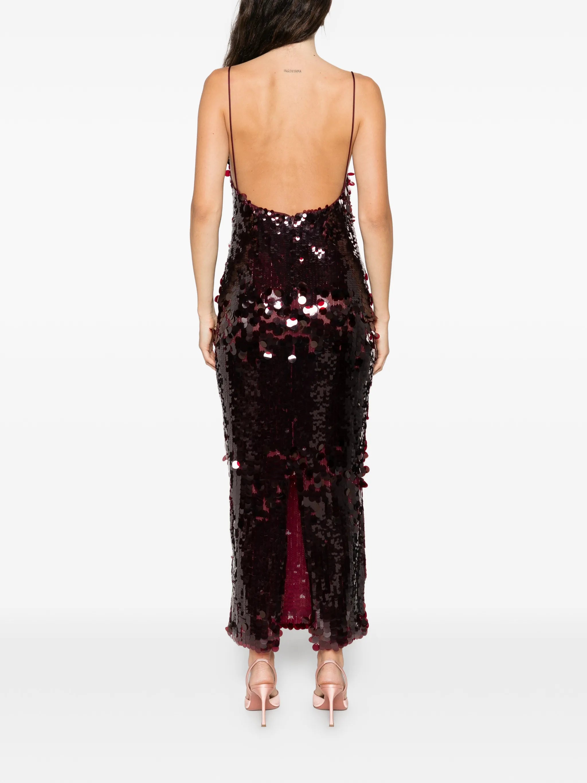 Alana sequin strap midi dress
