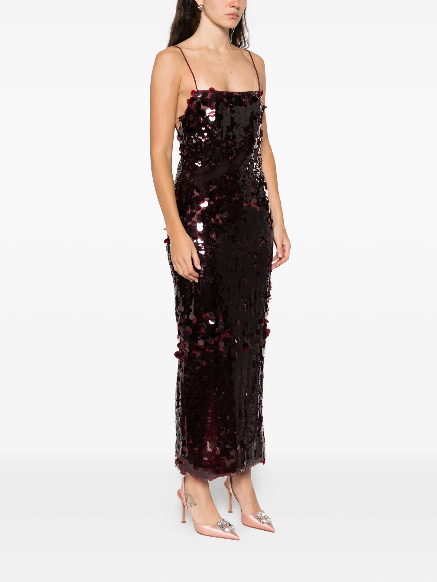 Alana sequin strap midi dress