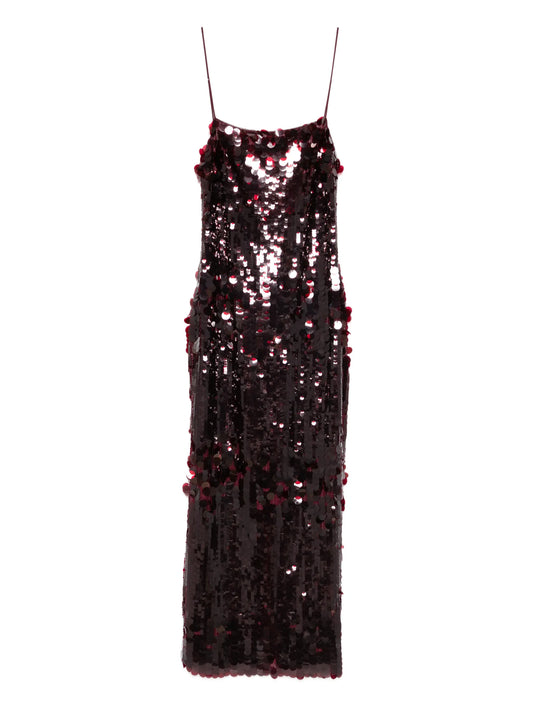 Alana sequin strap midi dress