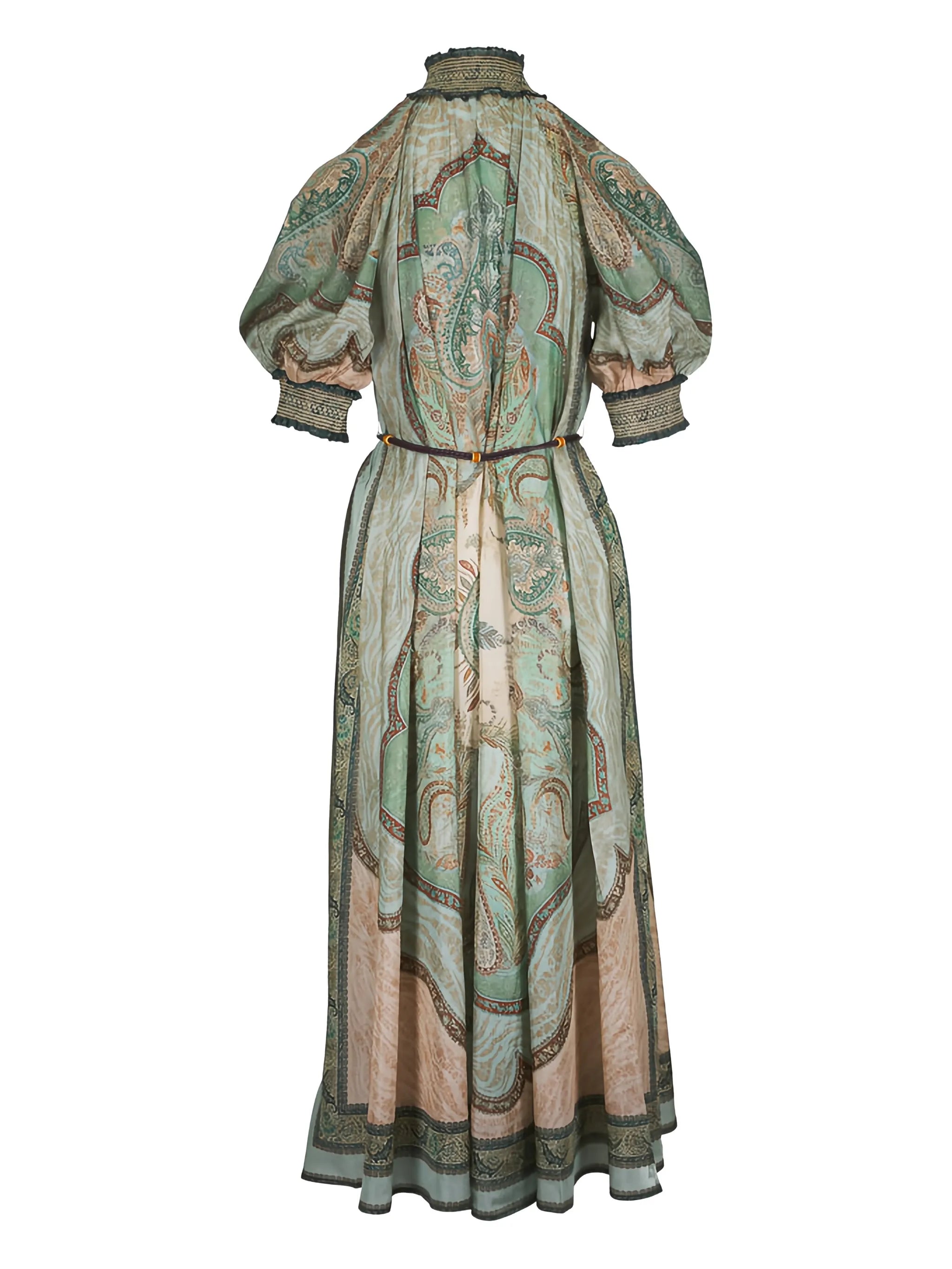 Wanderlust paisley-motif midi dress