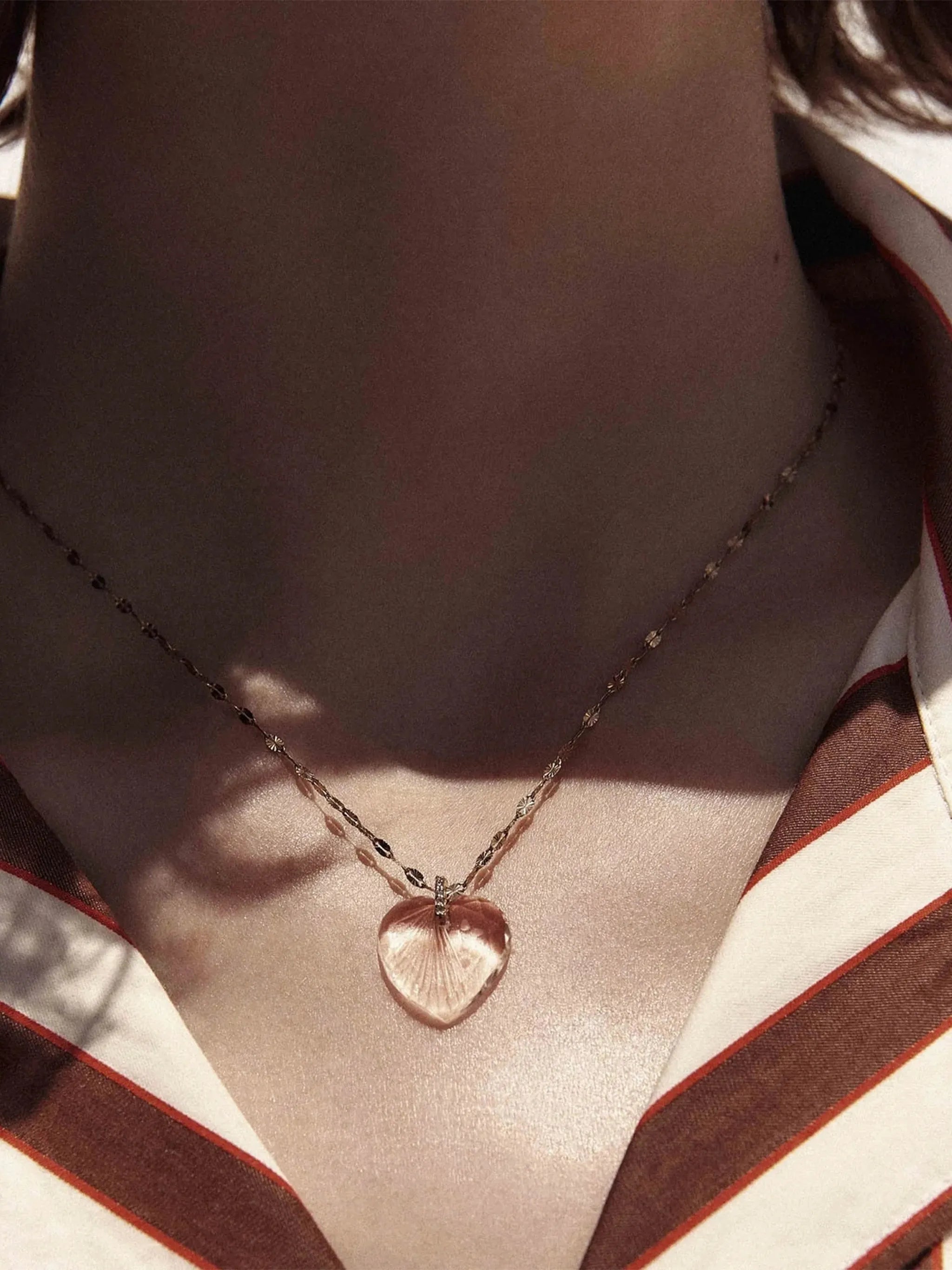 Gabin nº3 diamond heart-pendant necklace