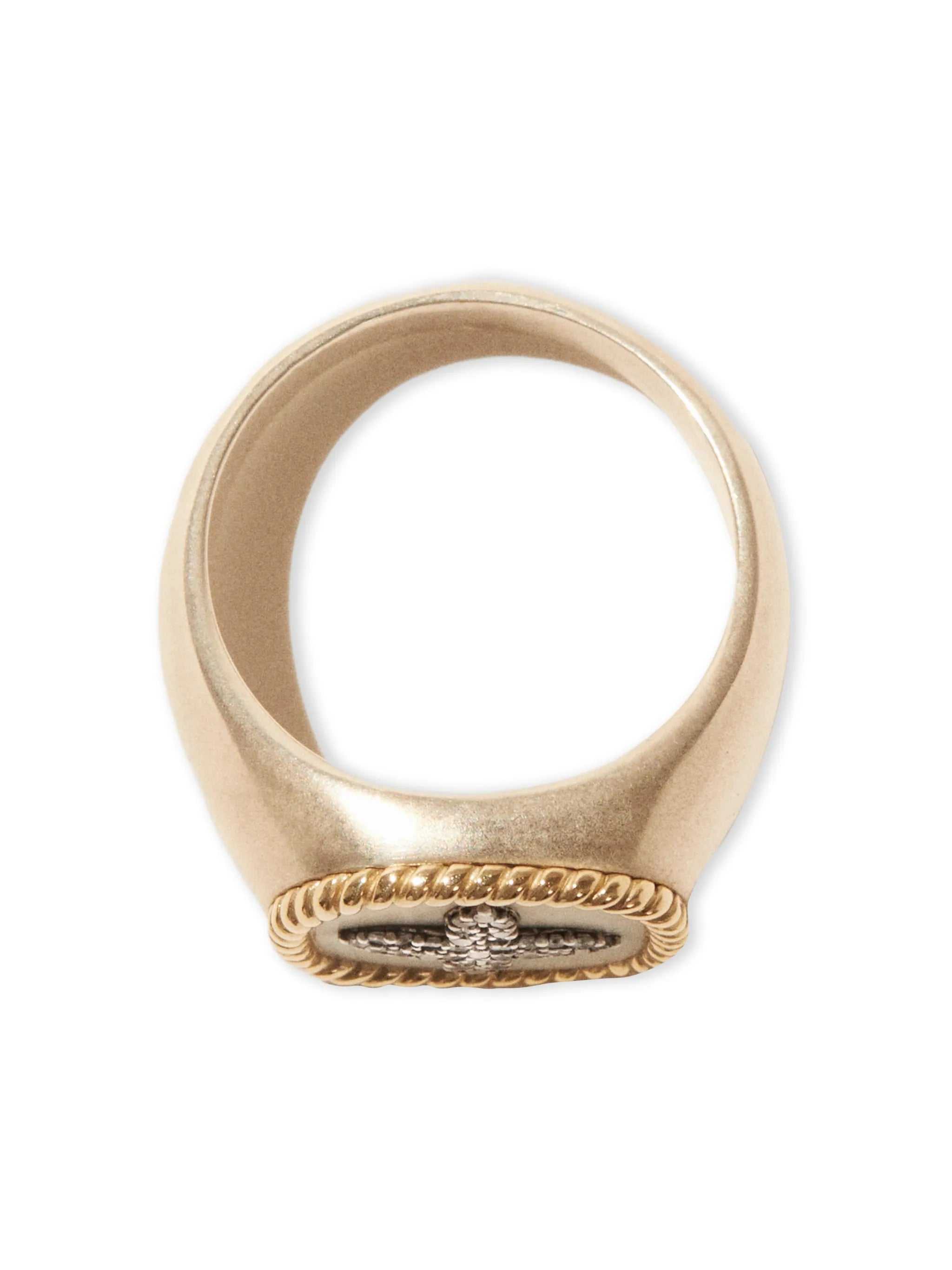 Bowie diamond signet ring