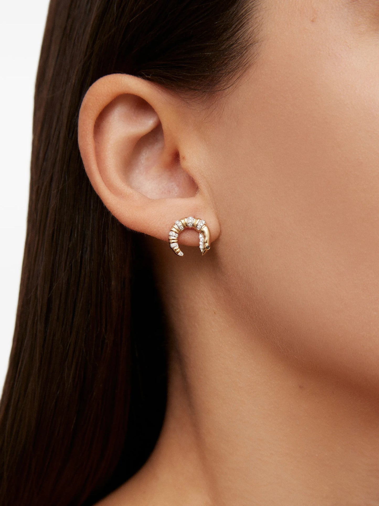 Crayfish diamond earrings