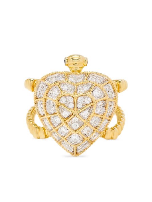 Tortoise diamond ring