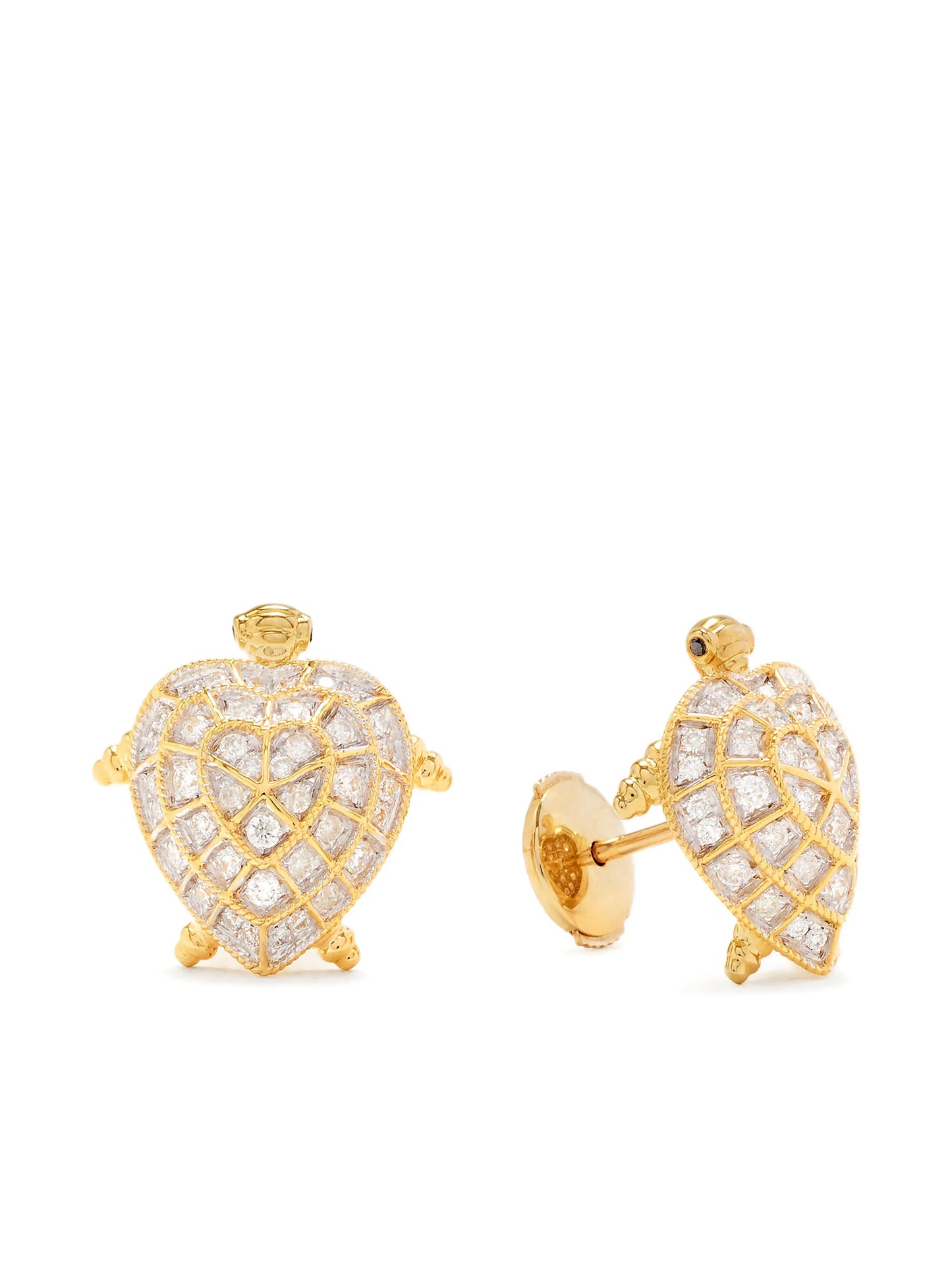 Tortoise diamond stud earrings
