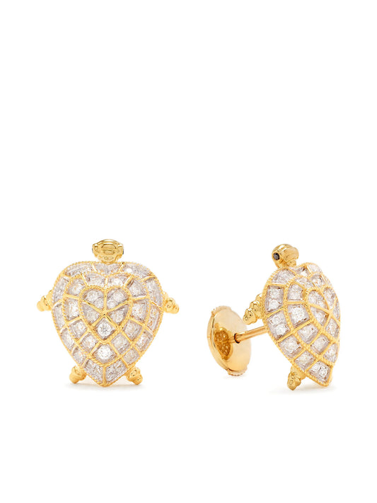 Tortoise diamond stud earrings