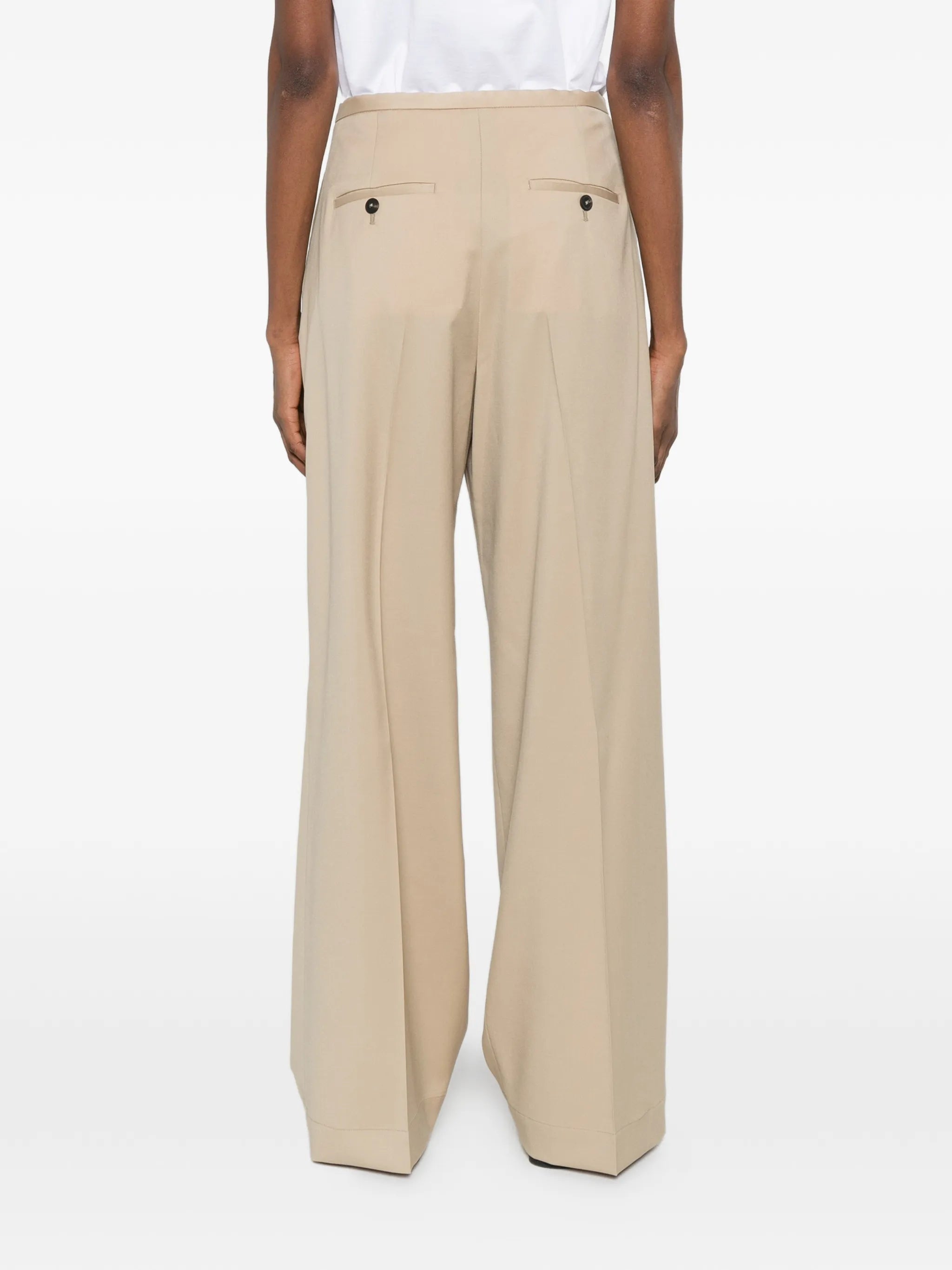 drawstring pleated trousers