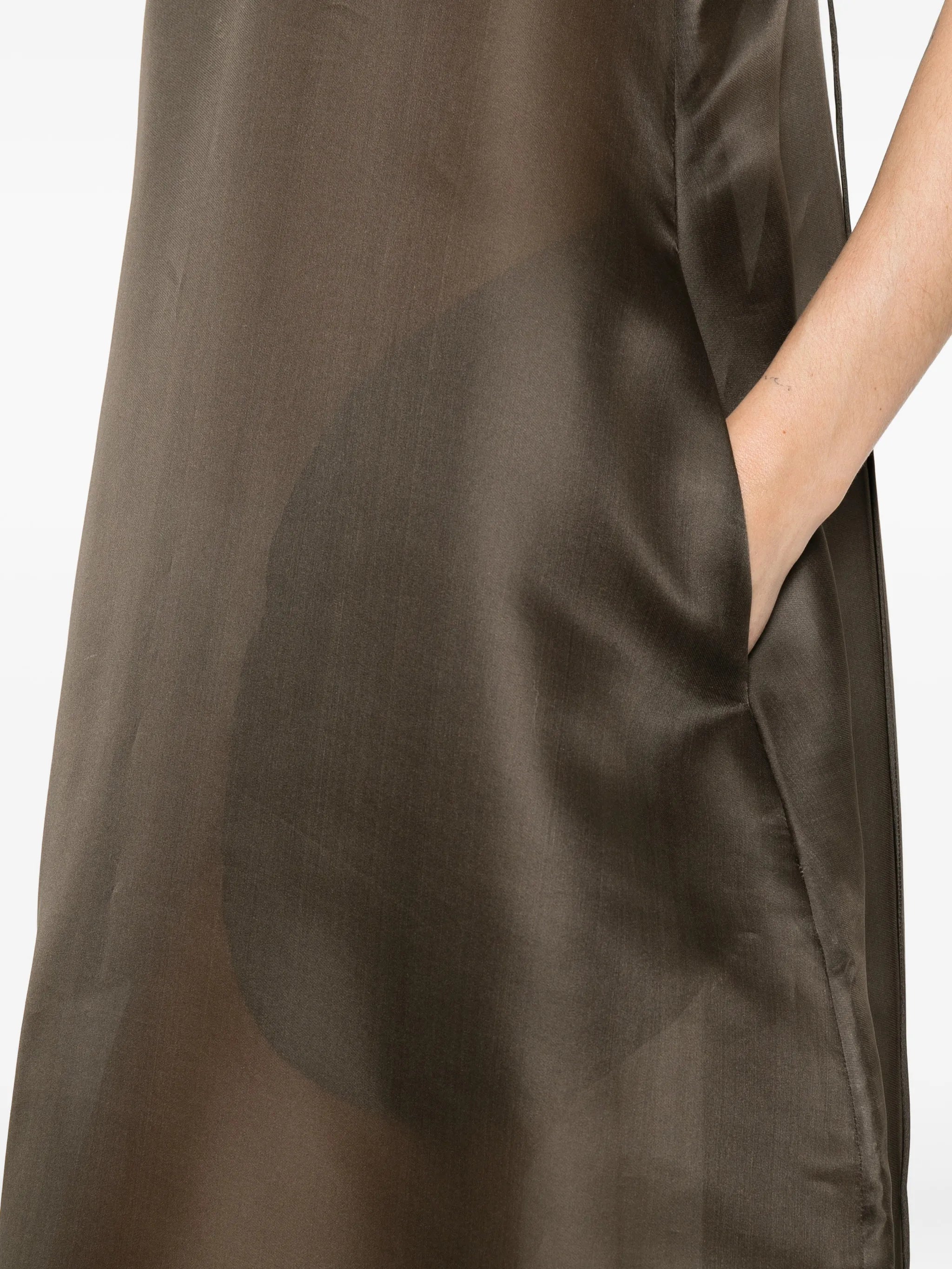 bustier sheer midi dress