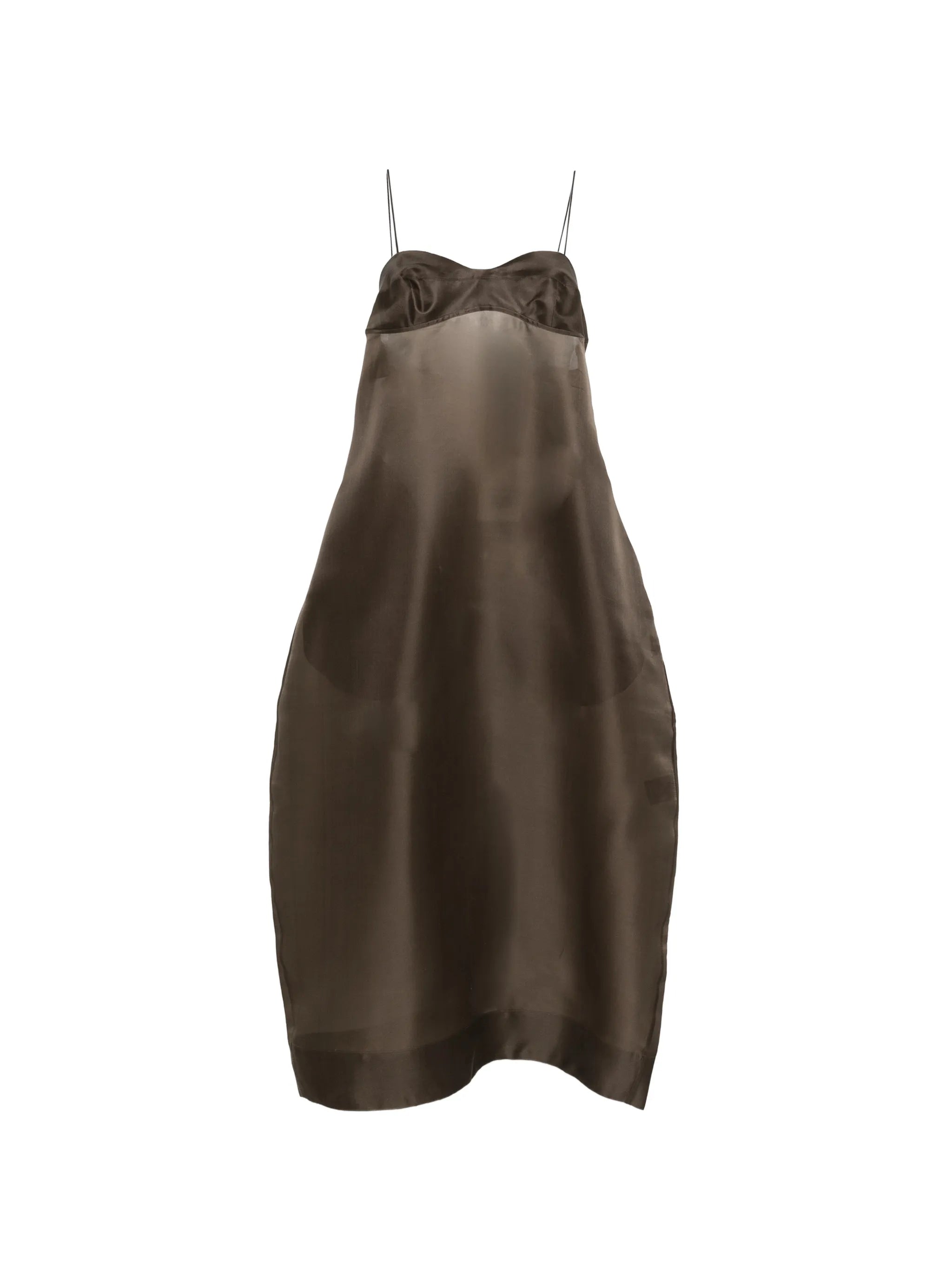 bustier sheer midi dress