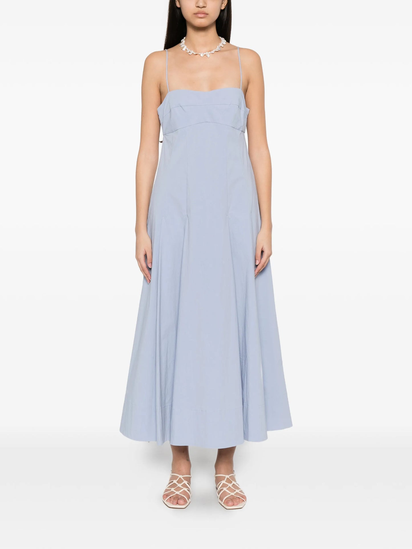 pleated cotton dress