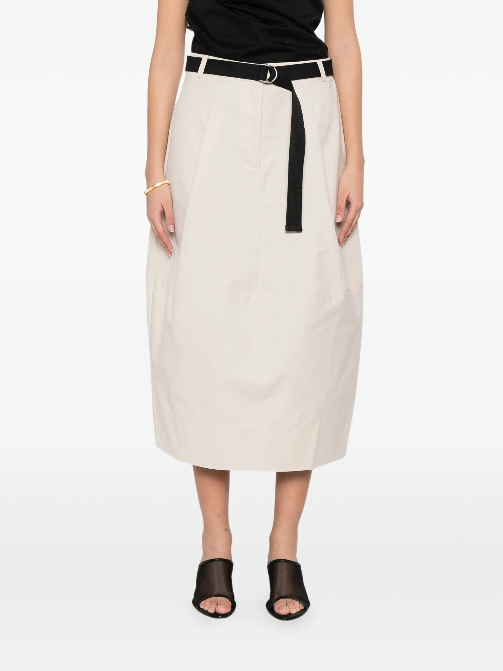 pleated cocoon skirt