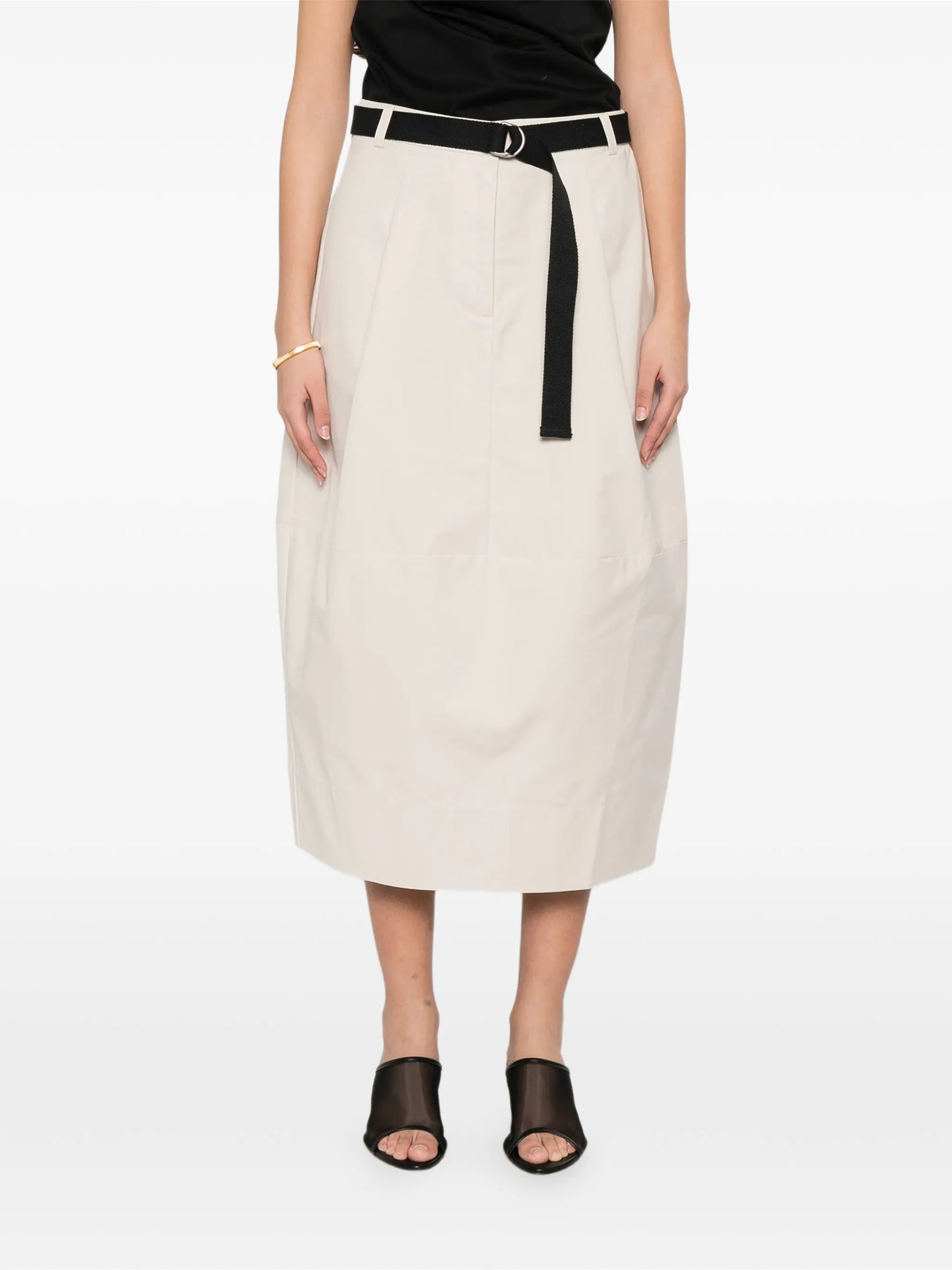 pleated cocoon skirt
