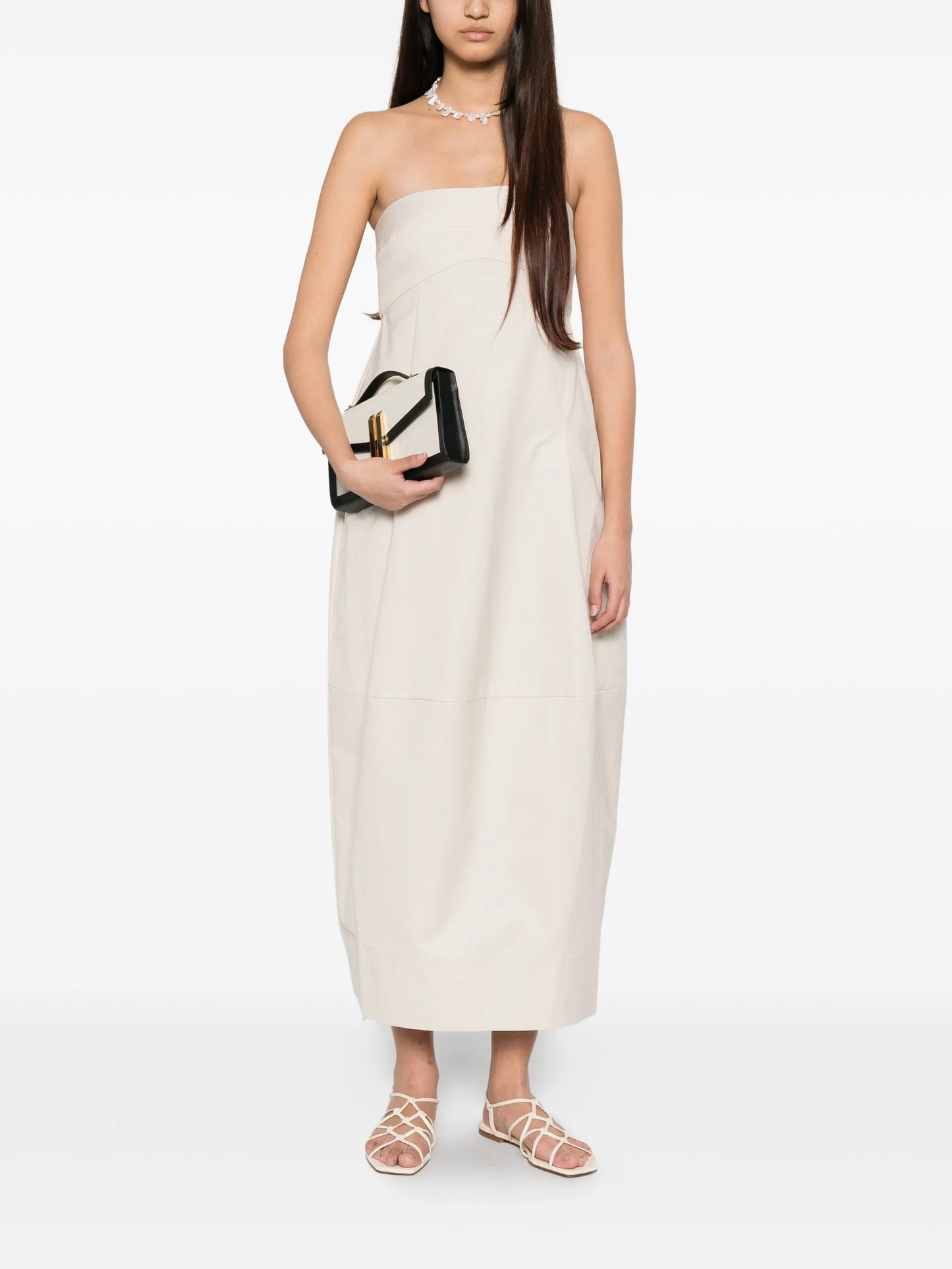 pleated cocoon dress