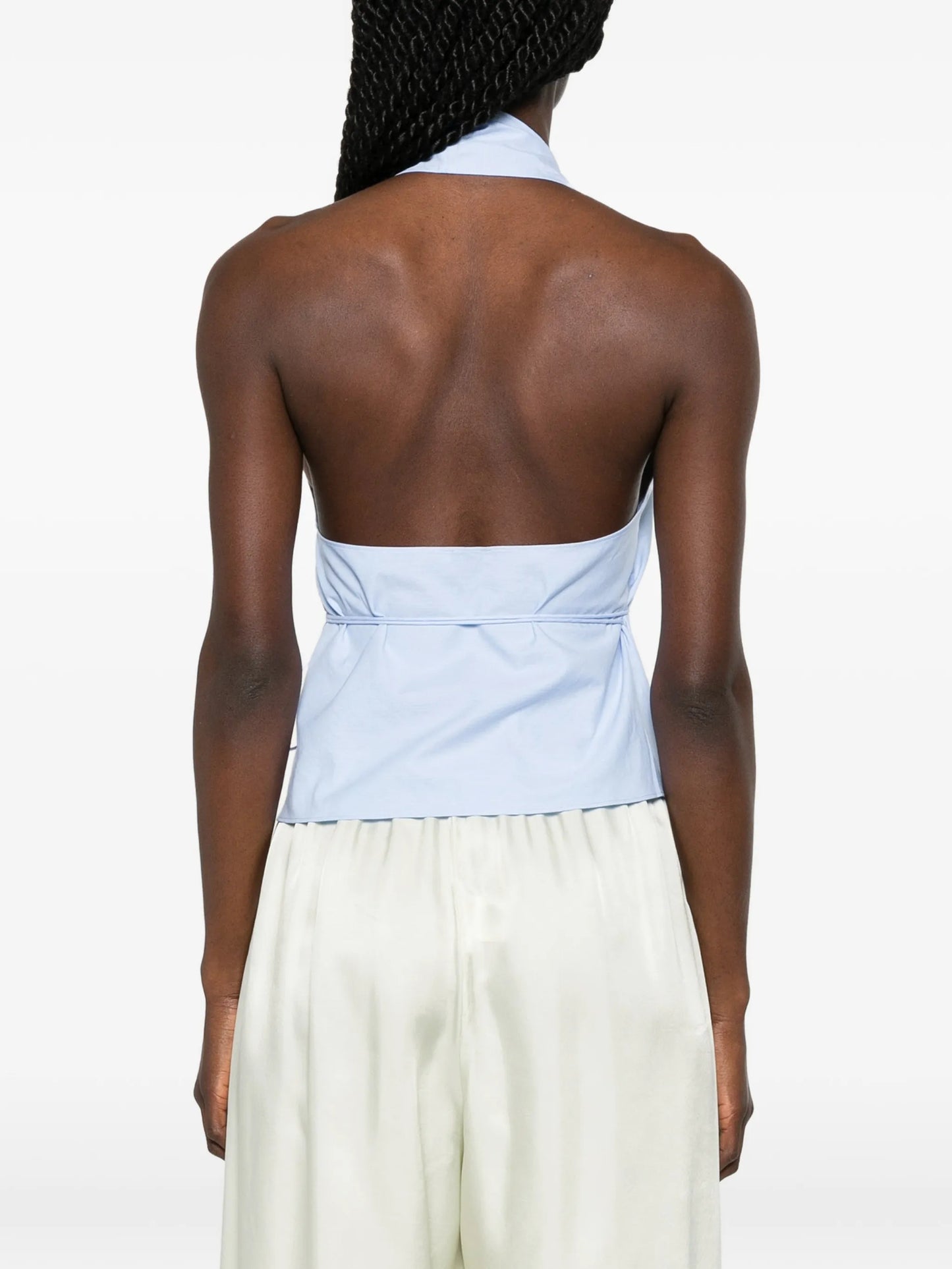 Oxford wrap top