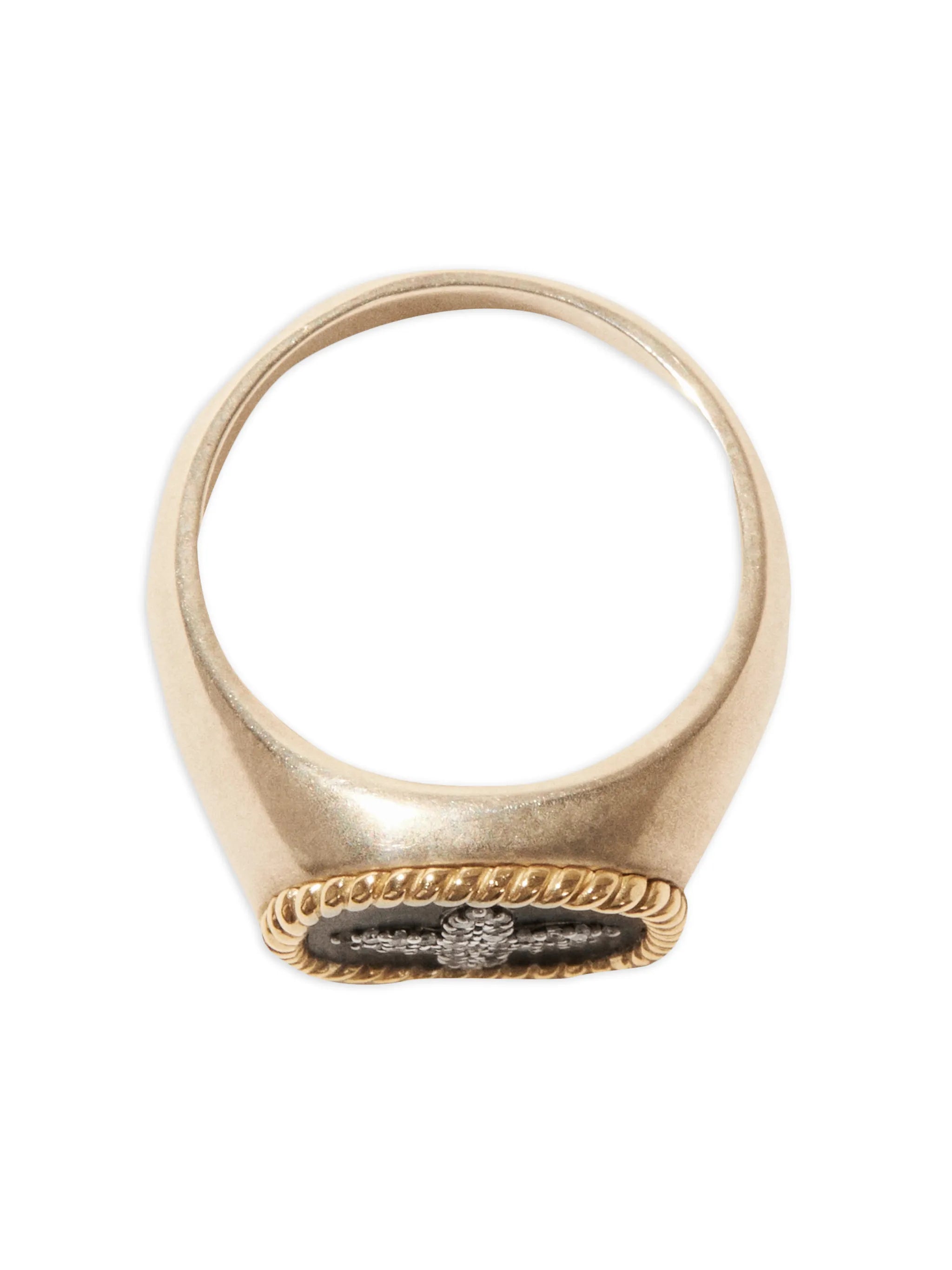 Bowie diamond signet ring