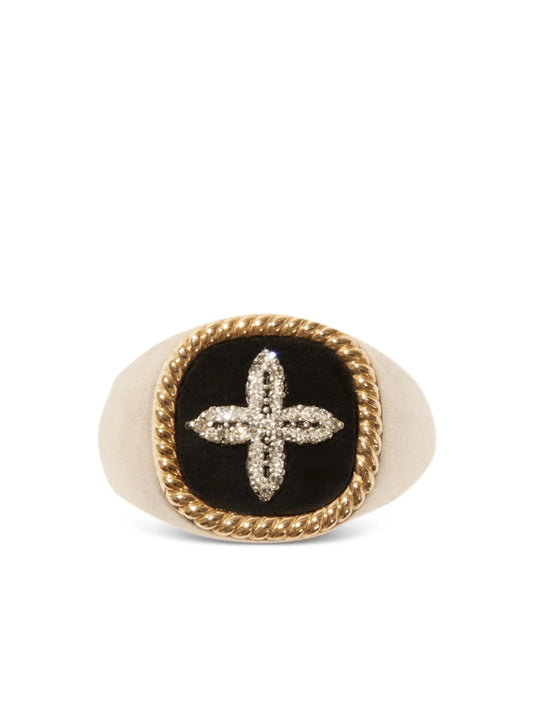 Bowie diamond signet ring