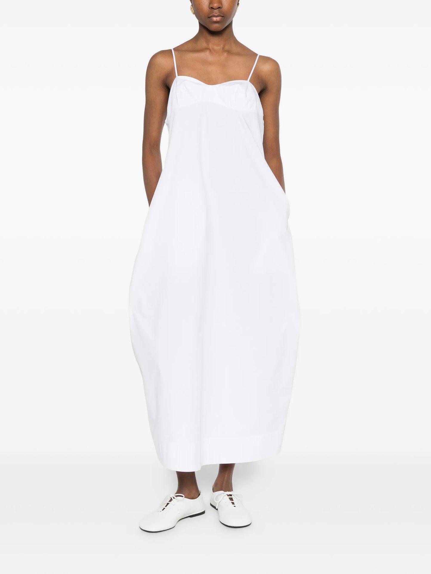 bustier voluminous maxi dress