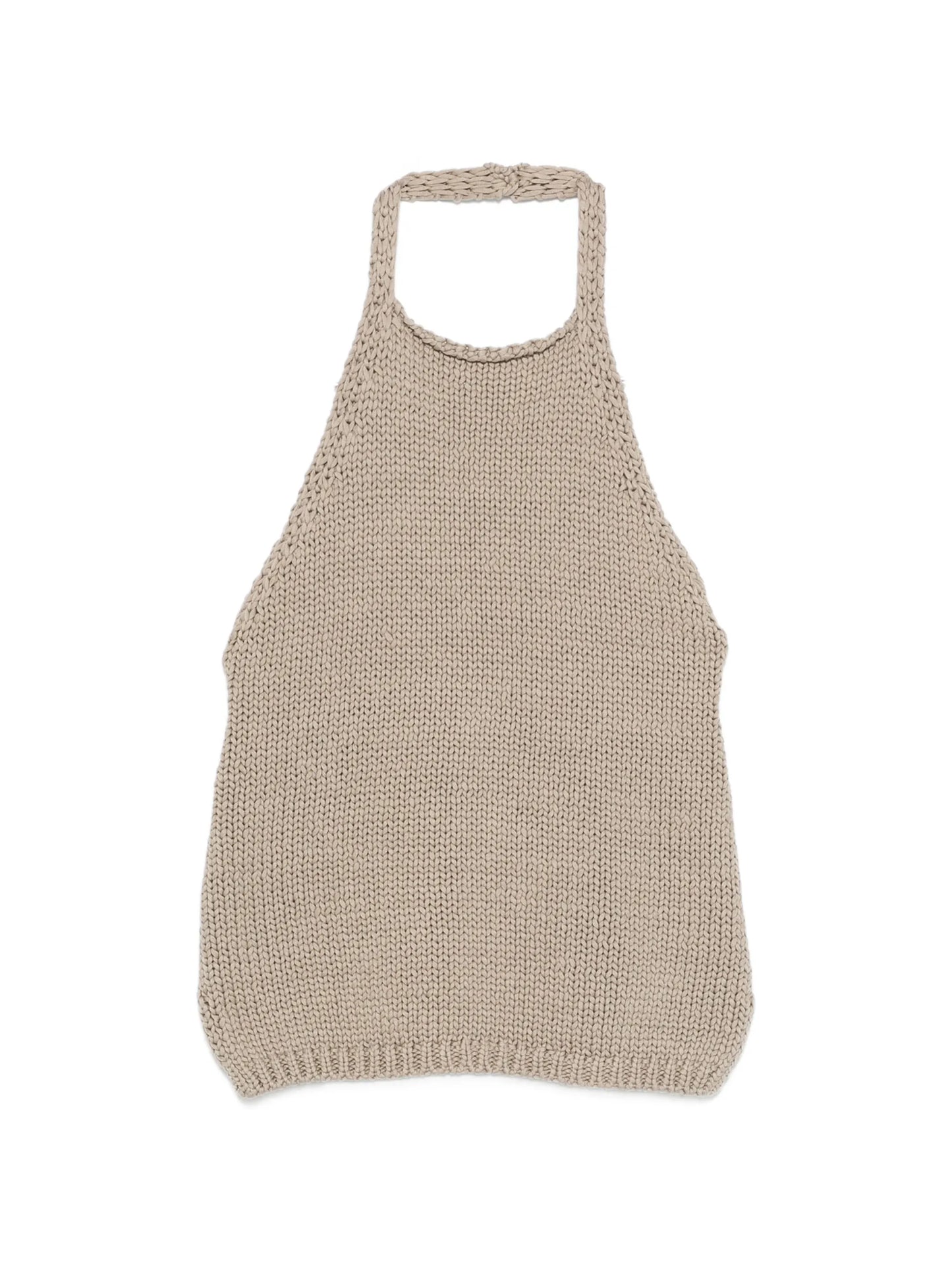 chunky-knit halter top