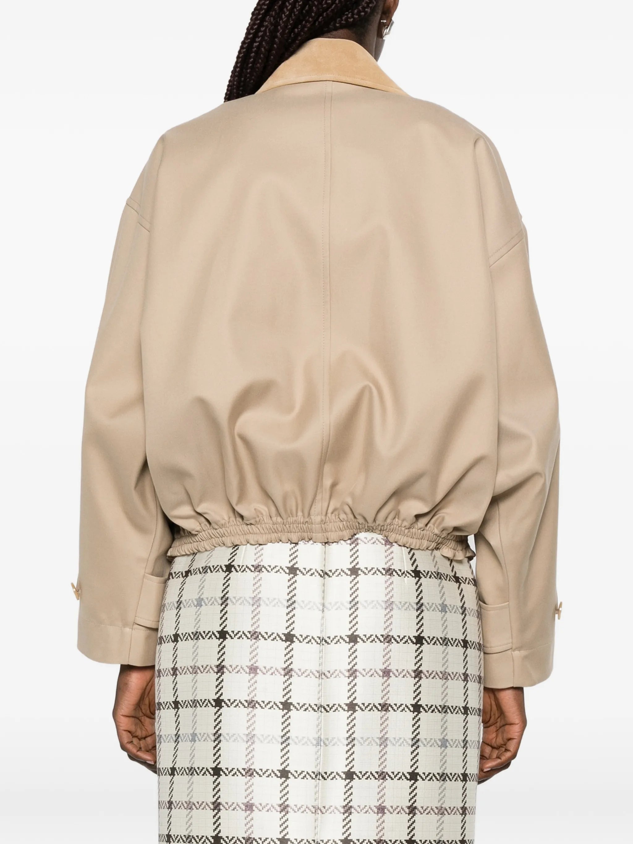 suede-collar jacket