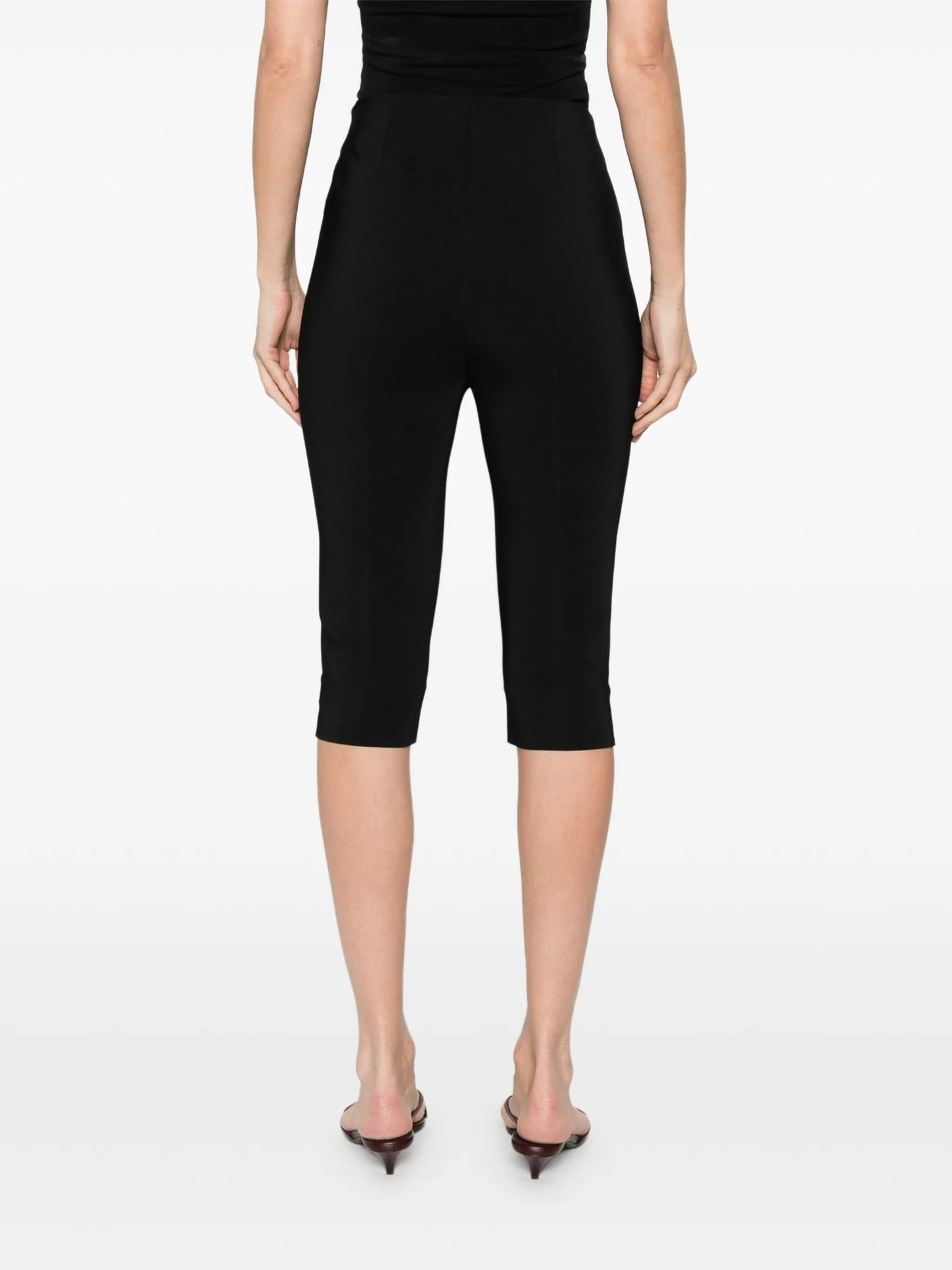seam-detail cropped trousers