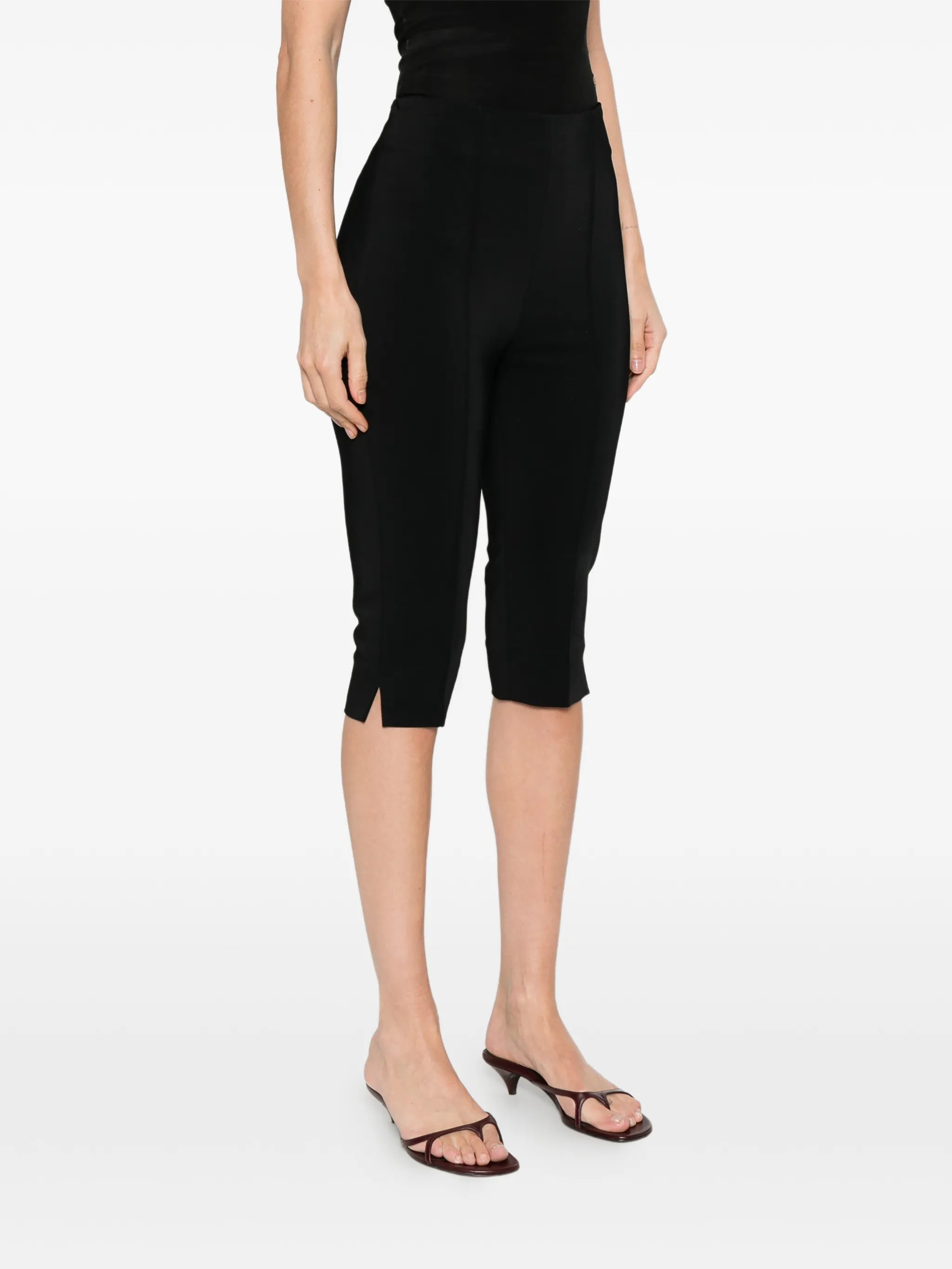 seam-detail cropped trousers